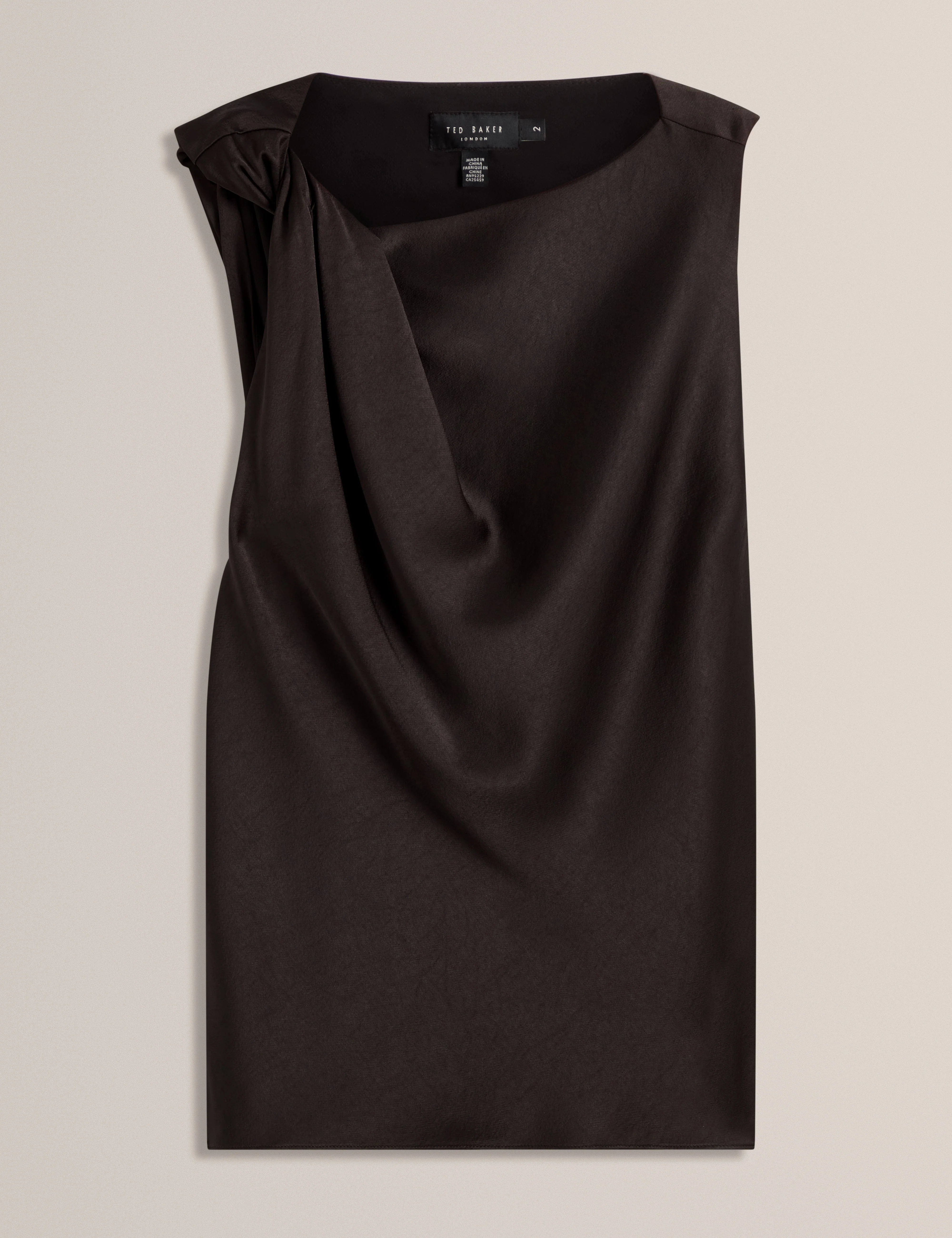 Miona Sleveless Twist Detail Top Black - Image 7