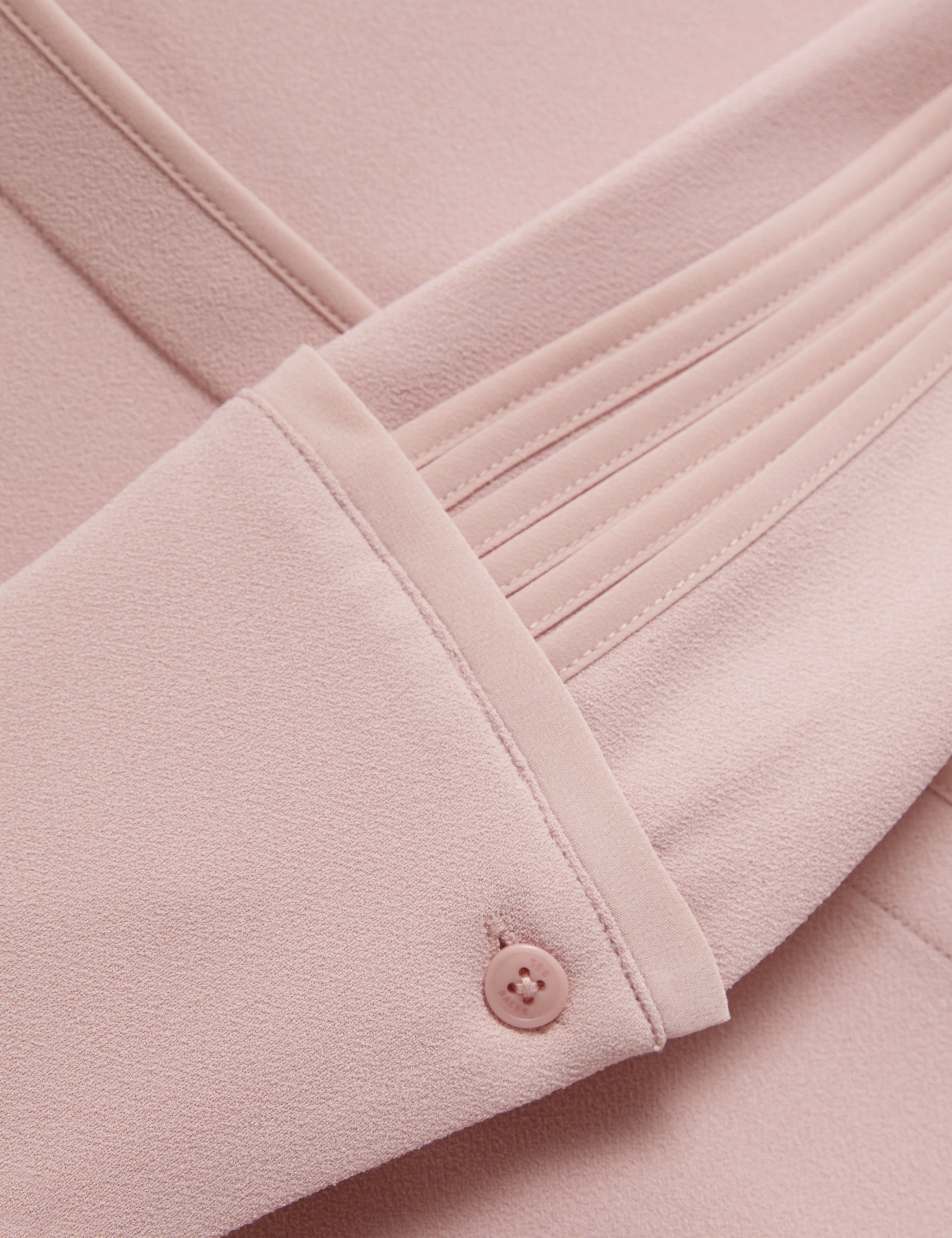 Miriti Piping Detail Long Sleeve Shirt Dusky-Pink - Image 3
