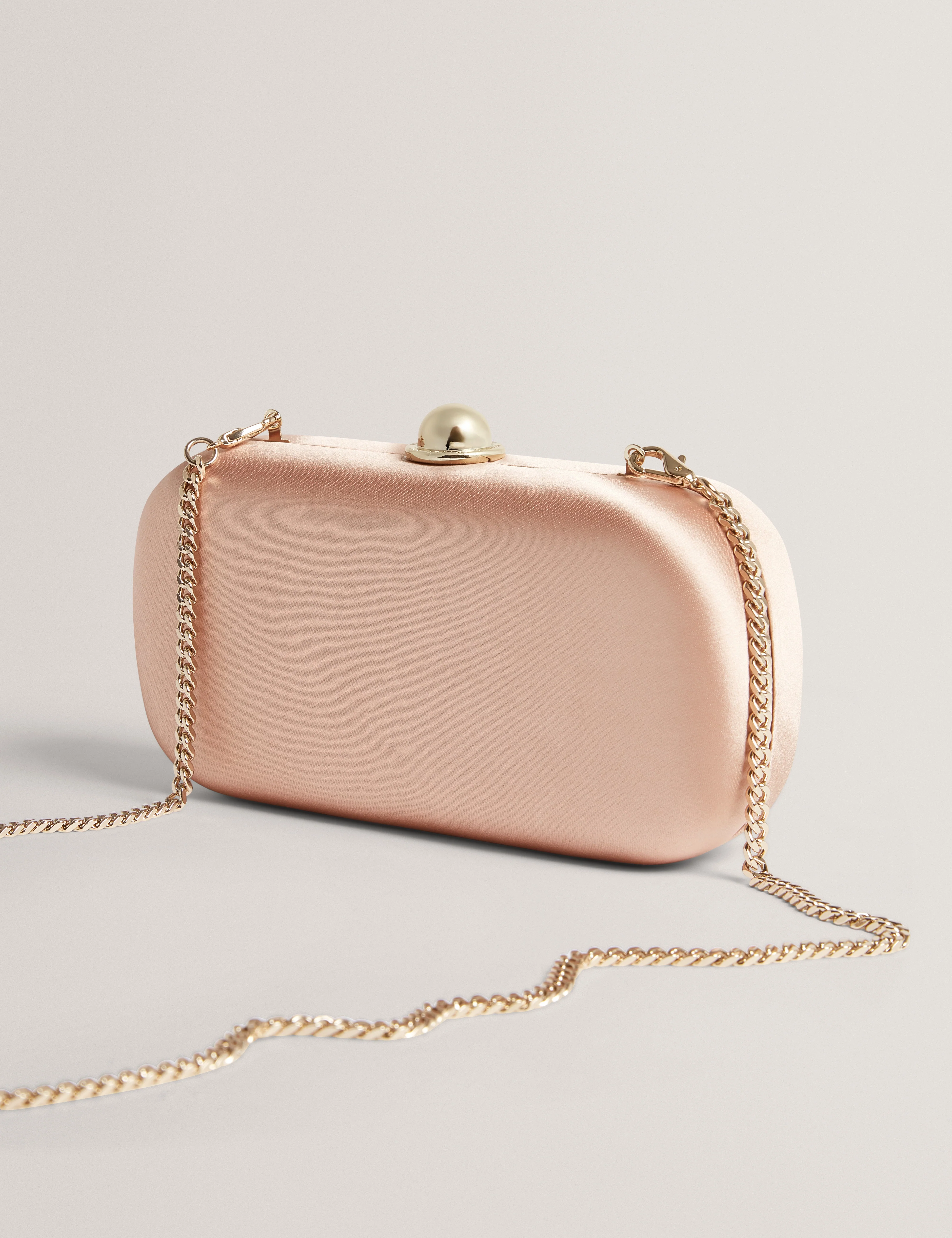 Mizela Hard Box Clutch Bag Rosegd - Image 3