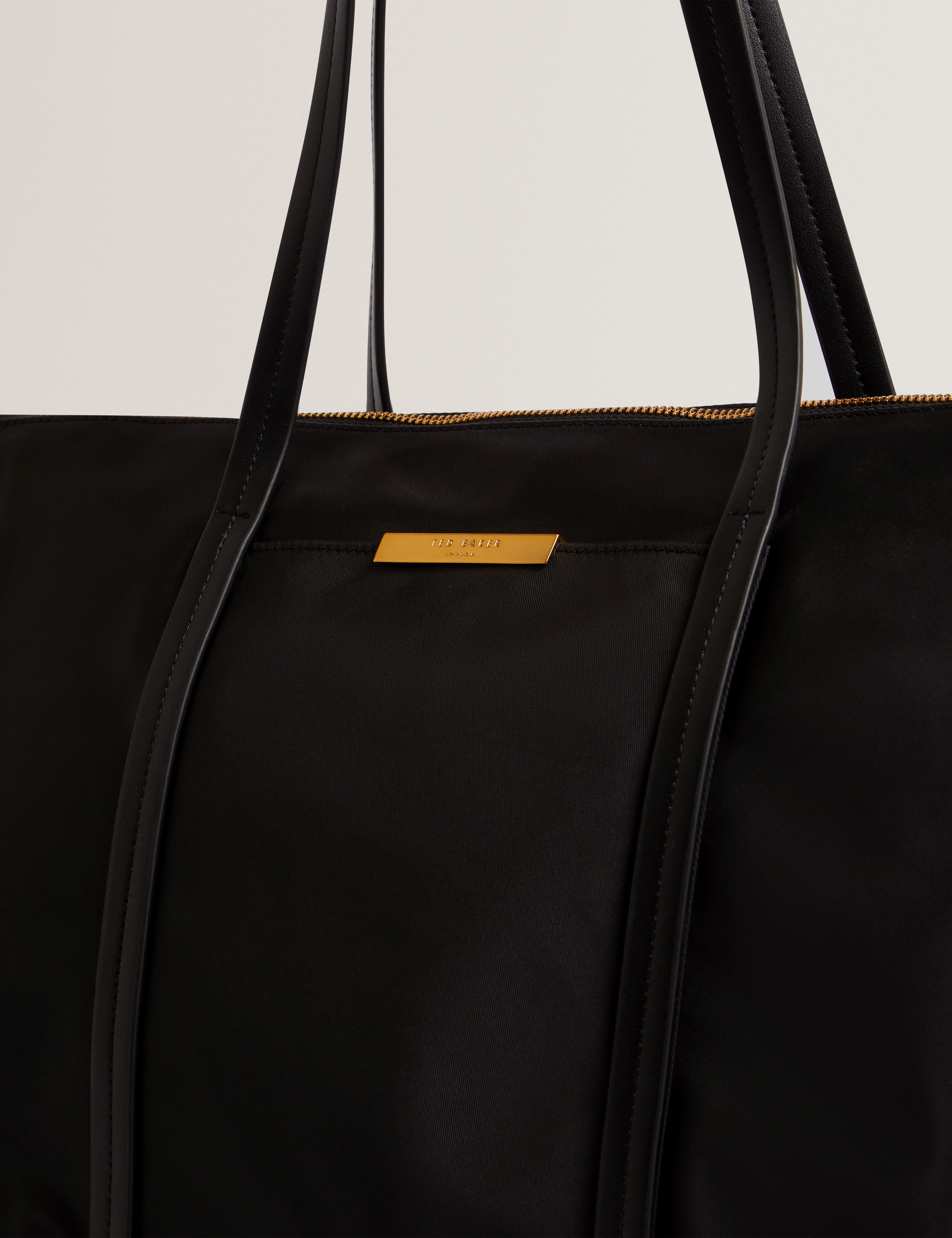 Nycole Nylon Large Tote Bag Black - Image 3