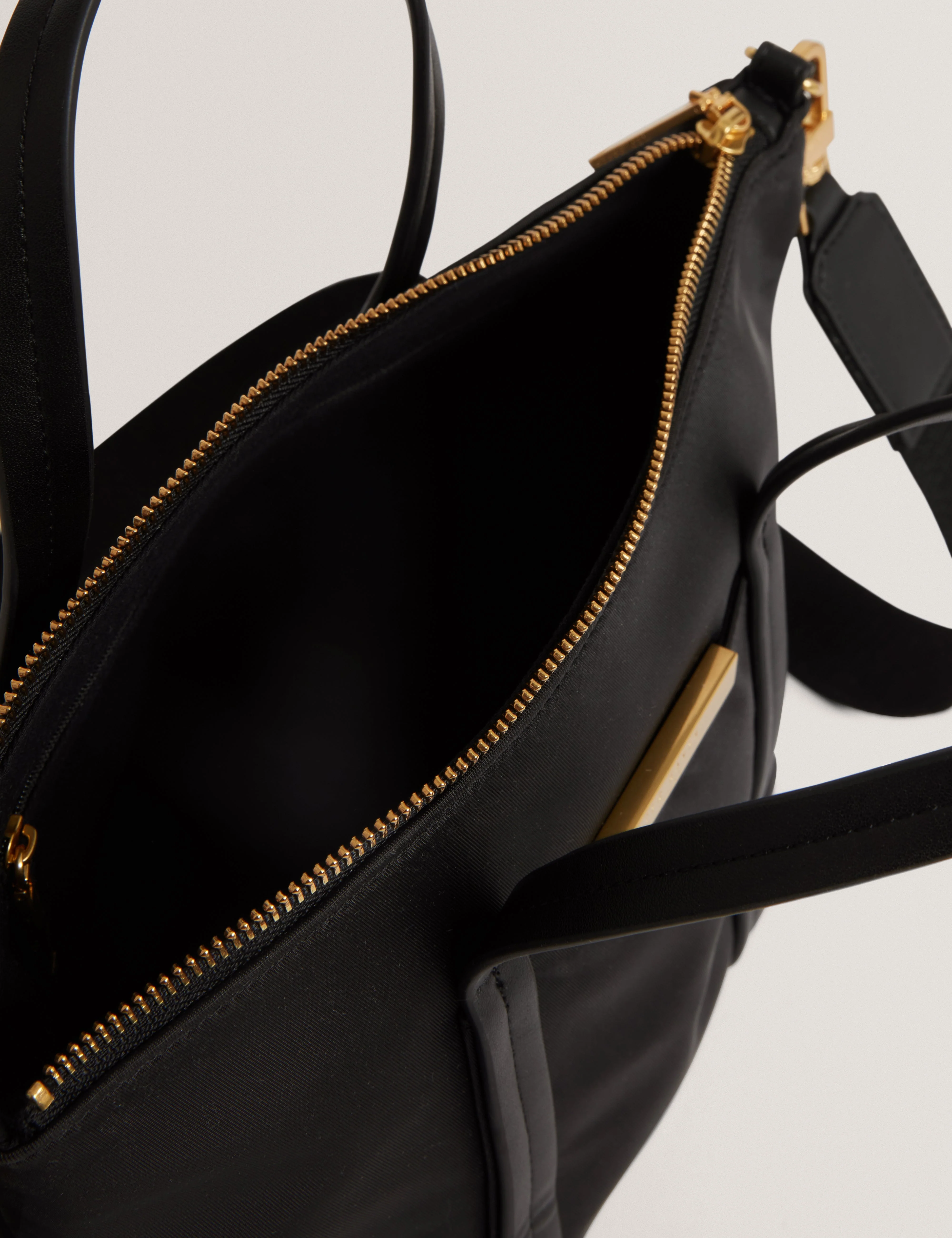 Nykkie Nylon Mini Crossbody Tote Bag Black - Image 5