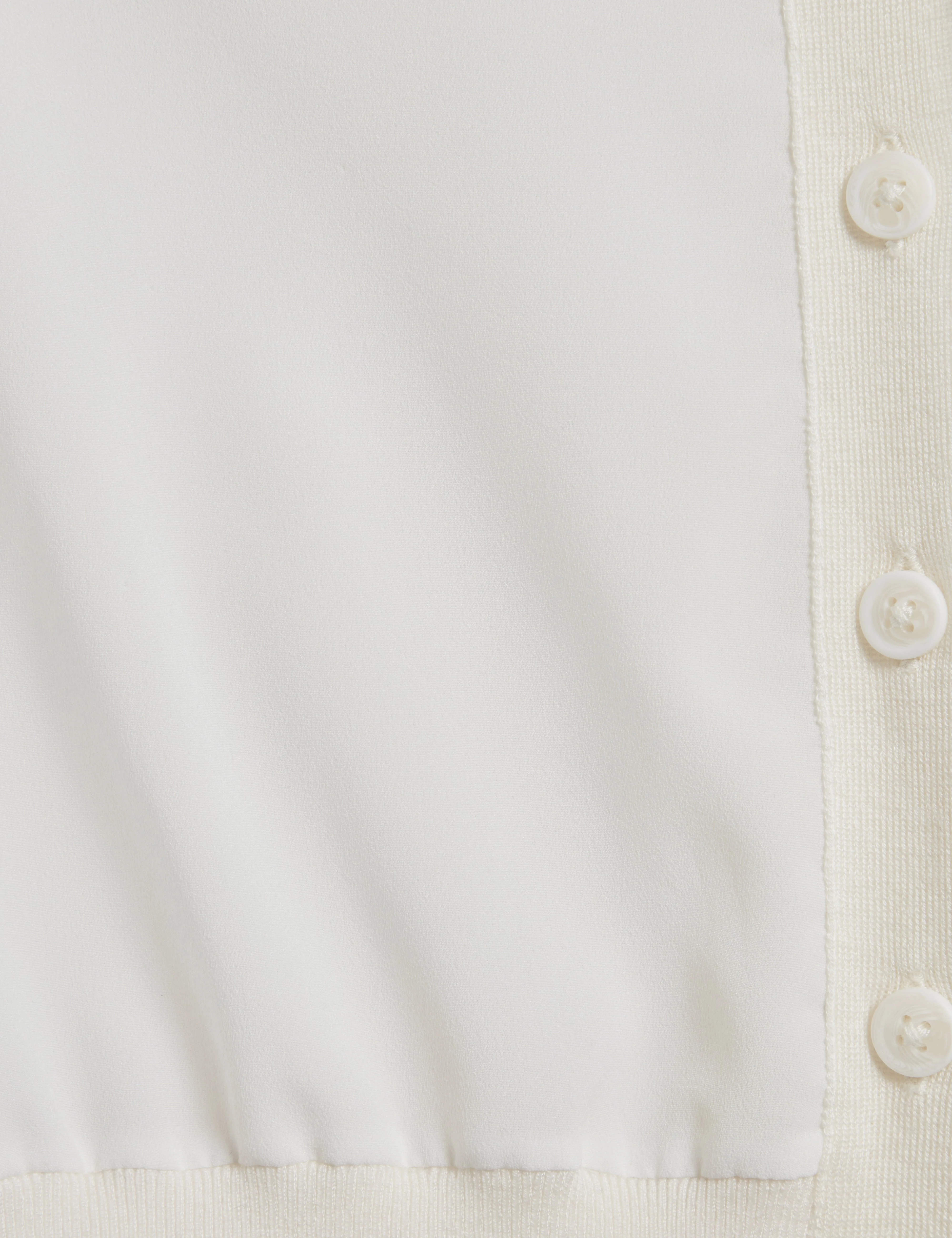 Ofina Woven Front Short Sleeve Cardigan White - Image 7