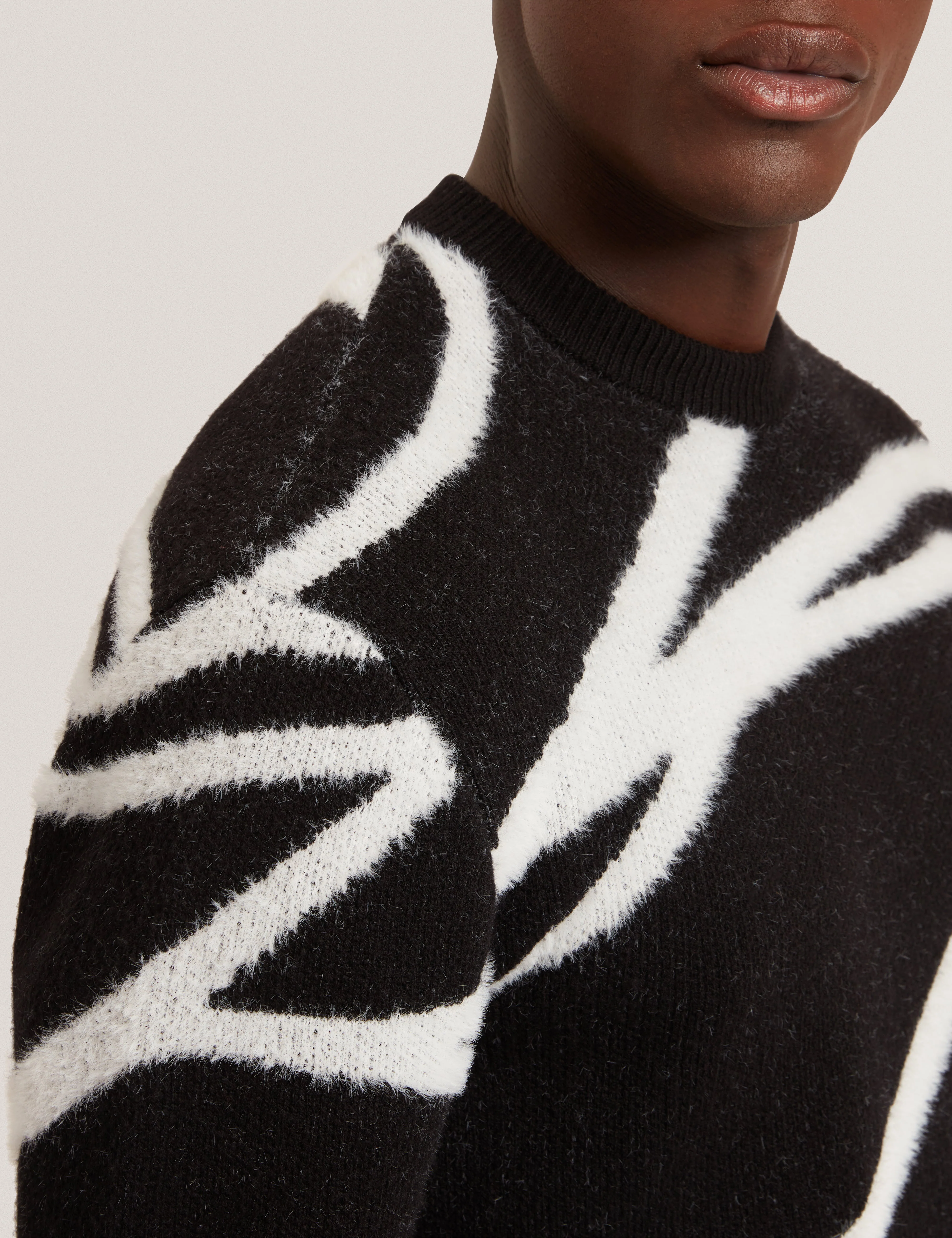 Oldrich Tb Script Graphic Jumper Black - Image 4