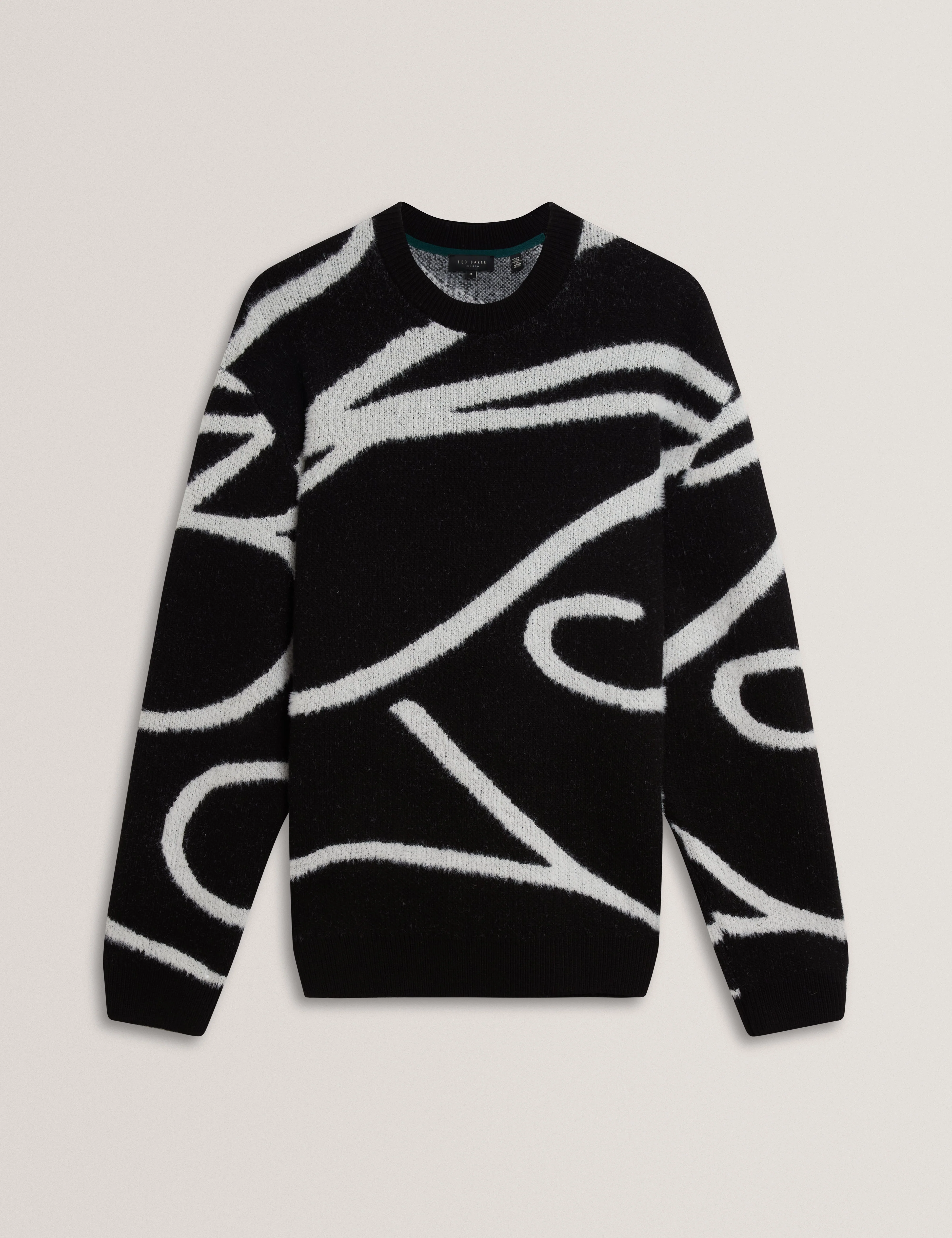 Oldrich Tb Script Graphic Jumper Black - Image 7
