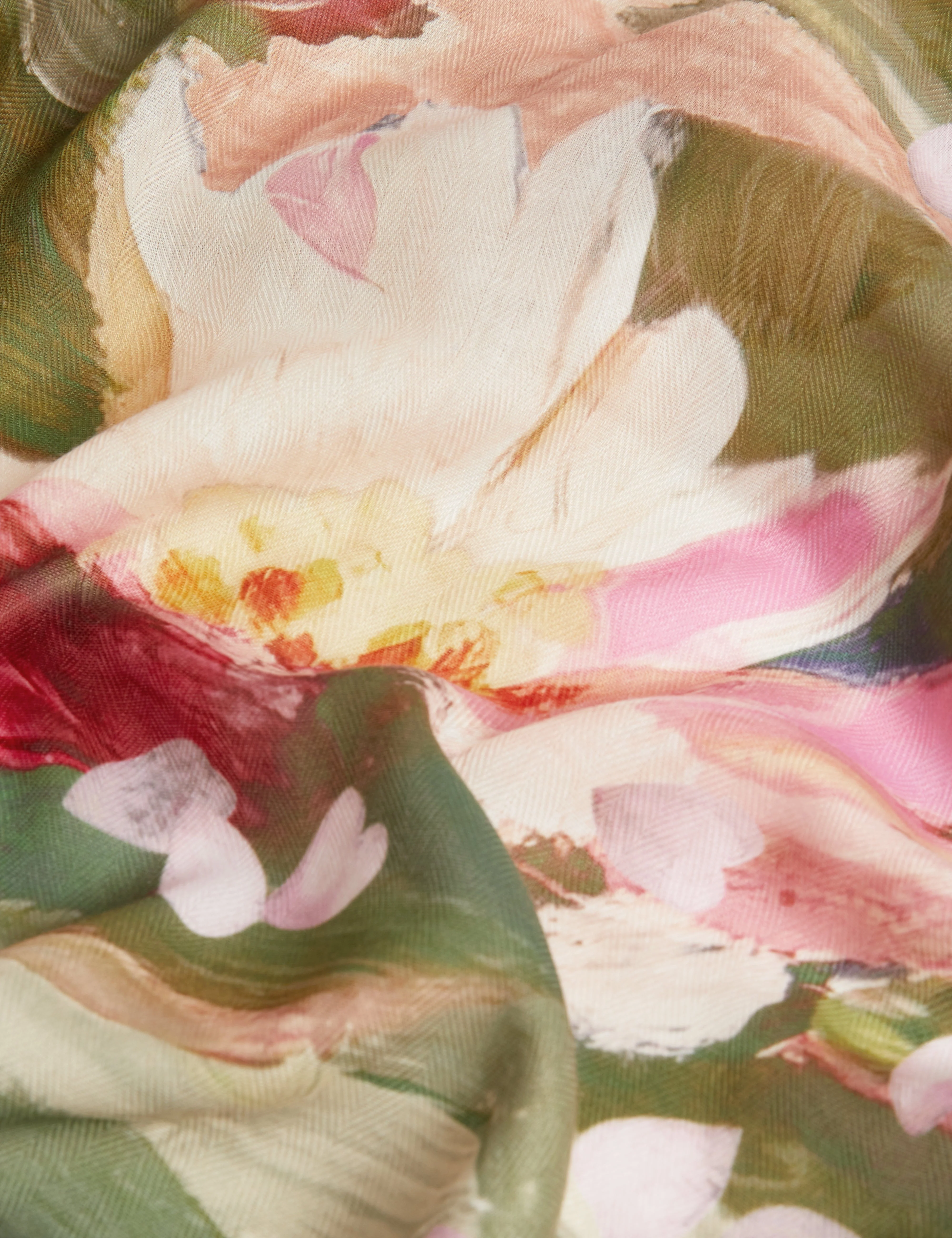 Orlaae Floral Print Woven Scarf Pink - Image 4