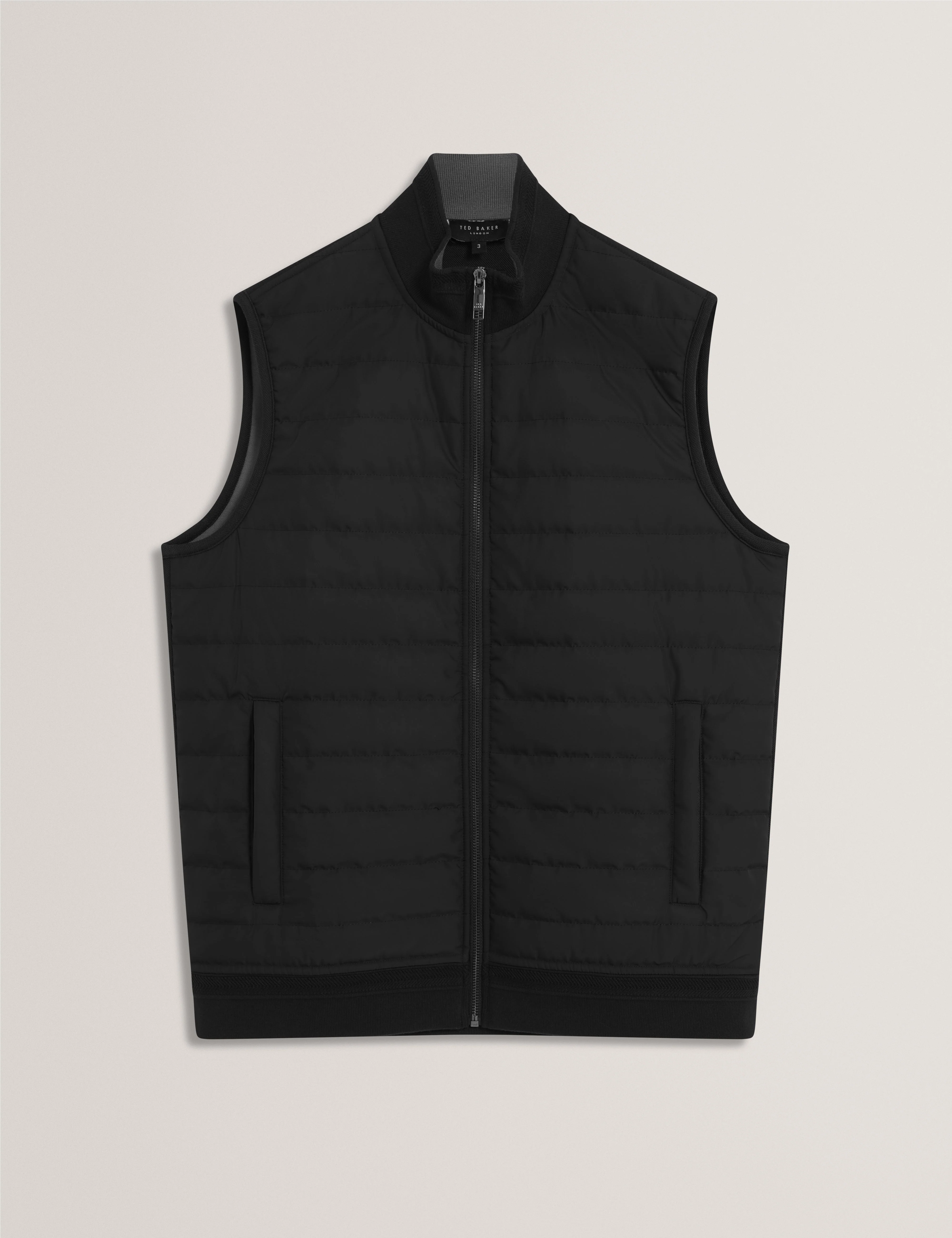 Pafavor Short Sleeve Regular Fit Quilted Gilet Black - Image 7