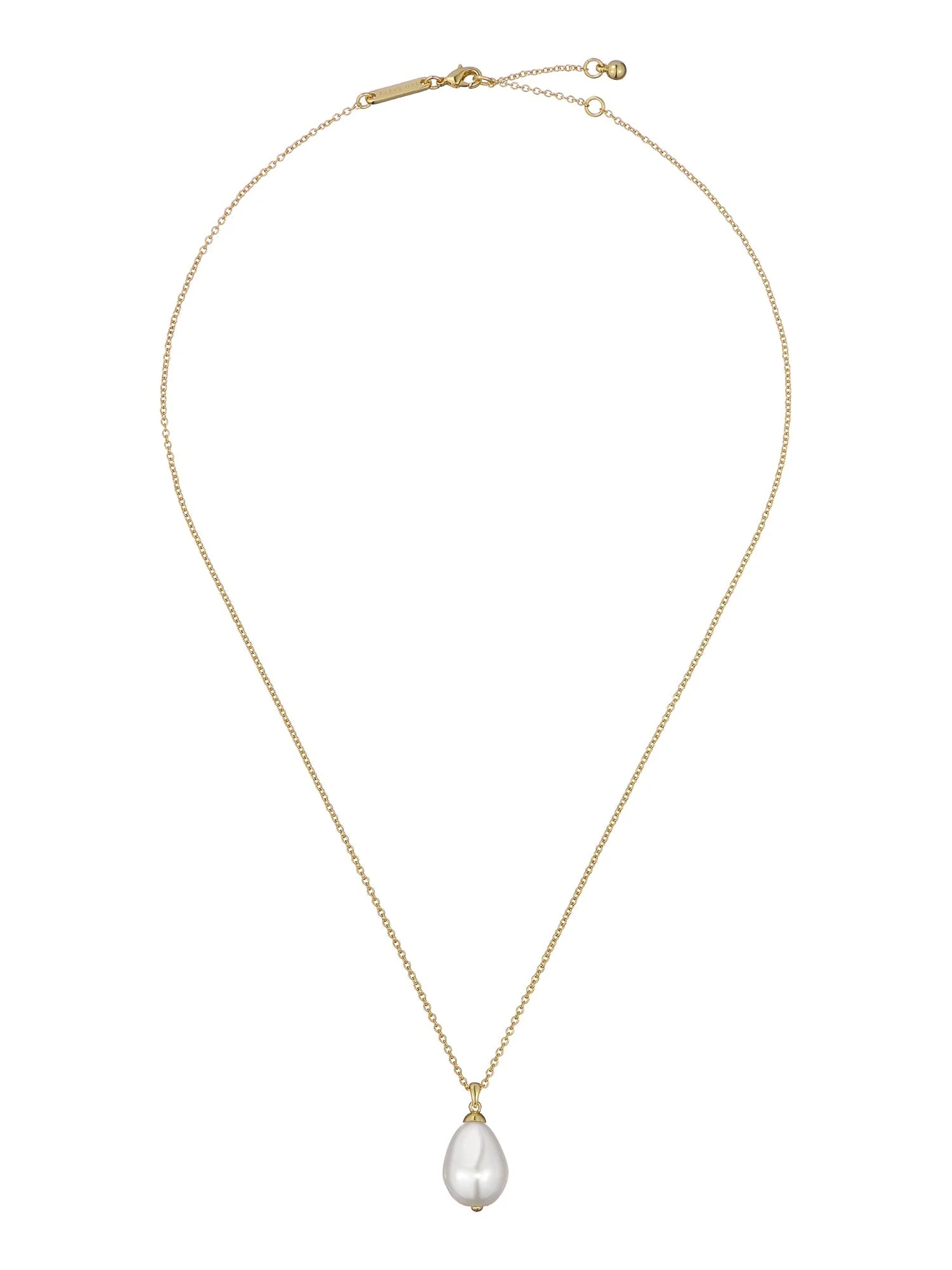 Parmlia Pearly Chain Pendant Necklace Gold - Image 4