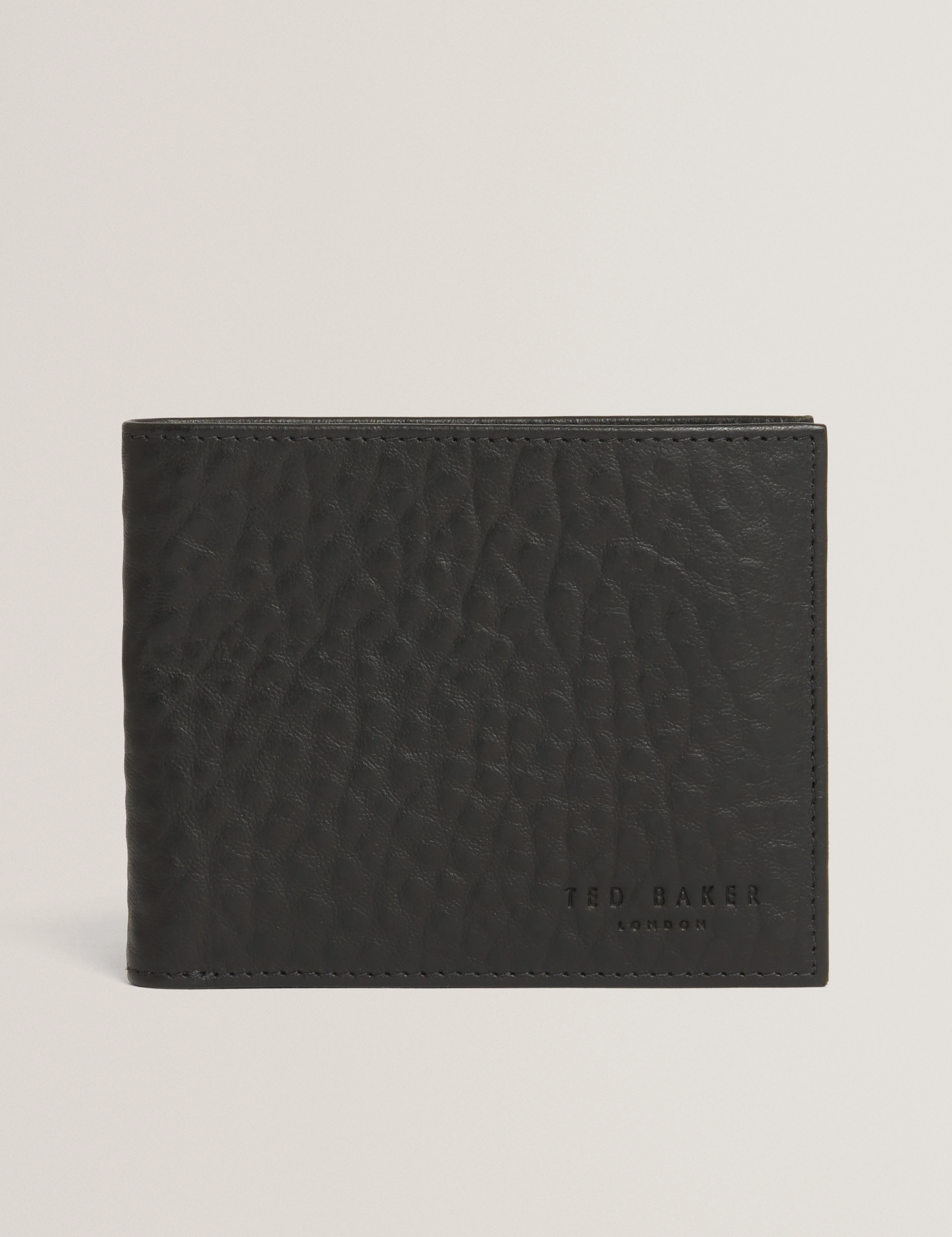Petro Pebbled Leather Wallet Black