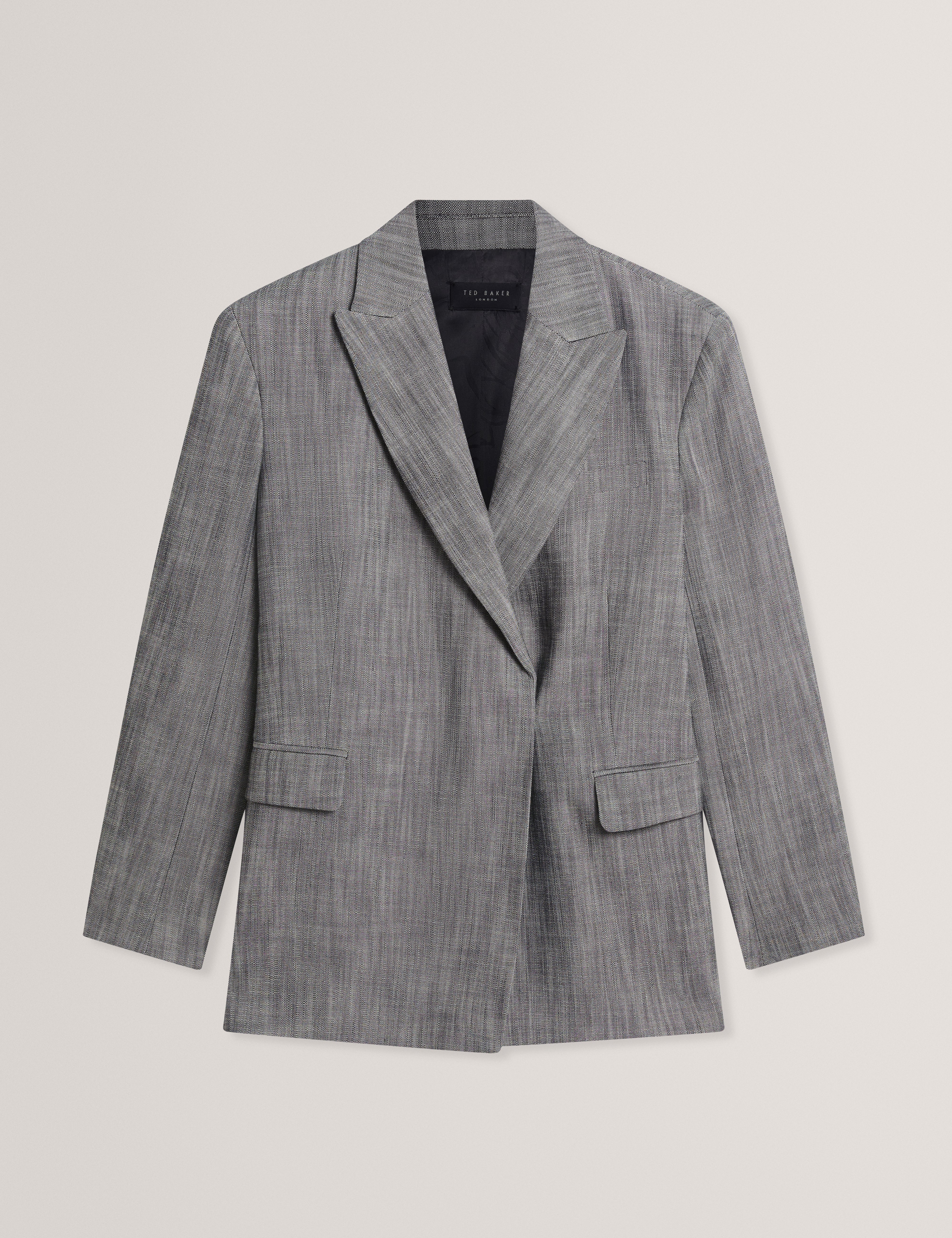 Peyaan Relaxed Longline Blazer Black - Image 6