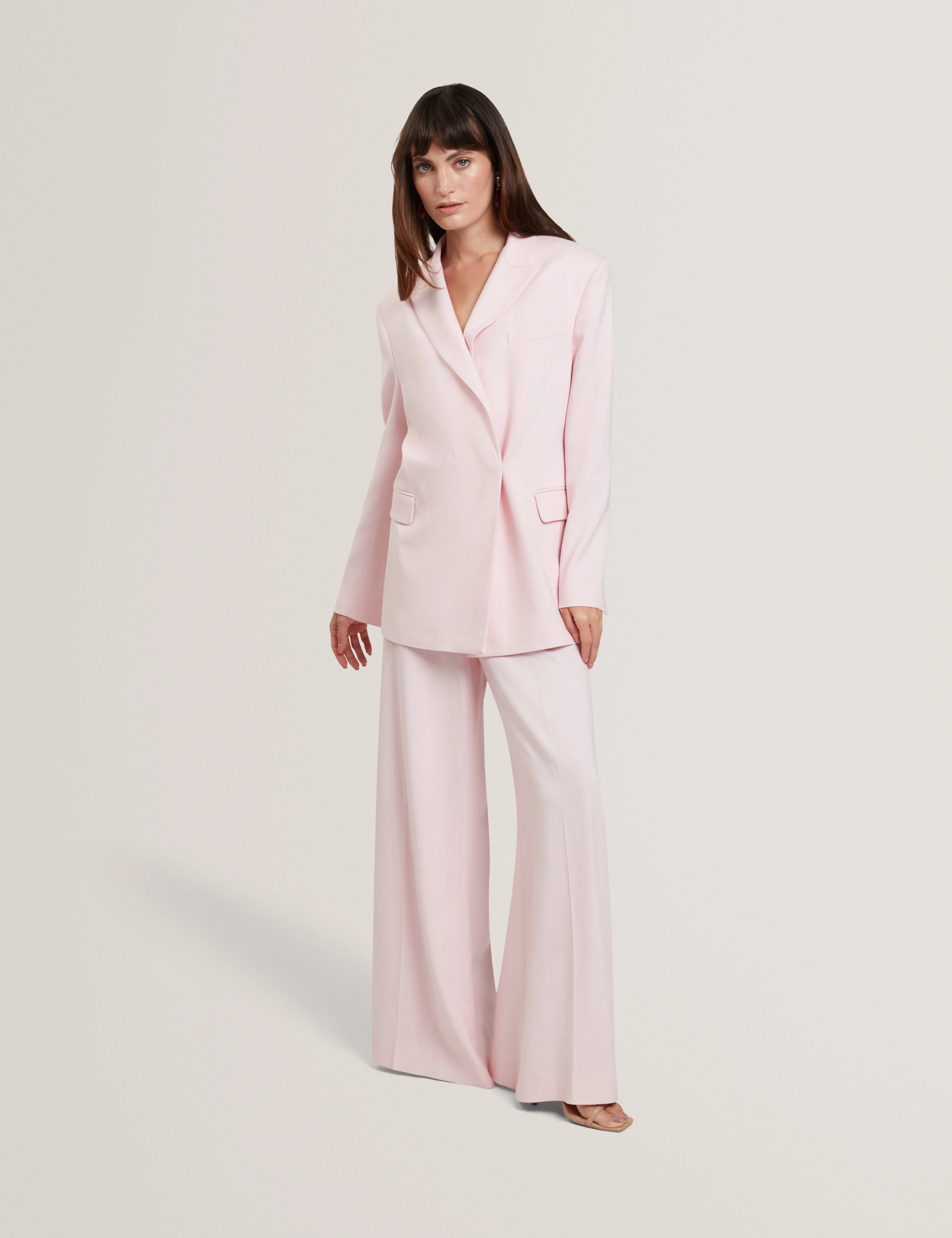 Peyaan Relaxed Longline Blazer Lt-Pink - Image 2