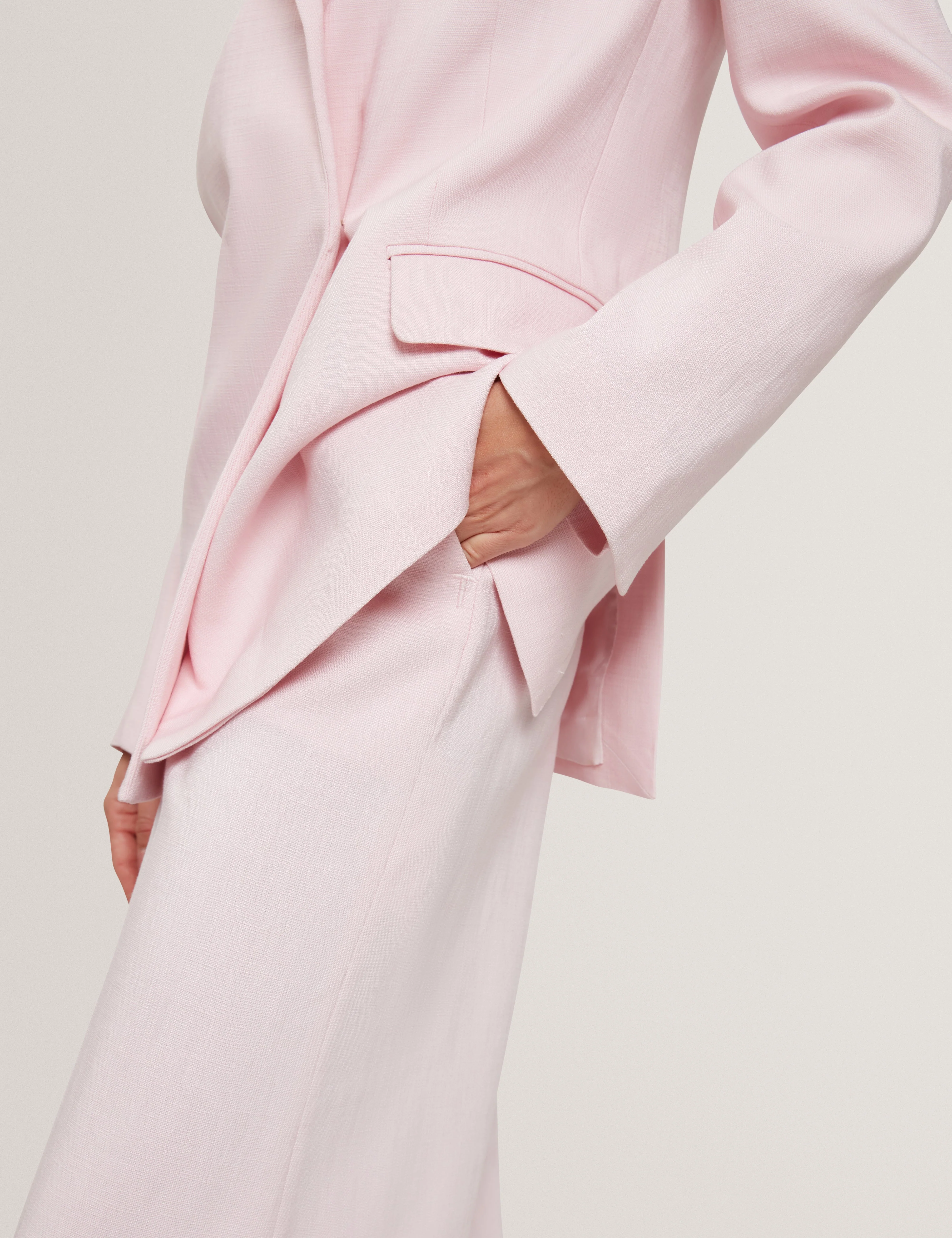 Peyat Tailored Wide Leg Trouser Lt-Pink - Image 4