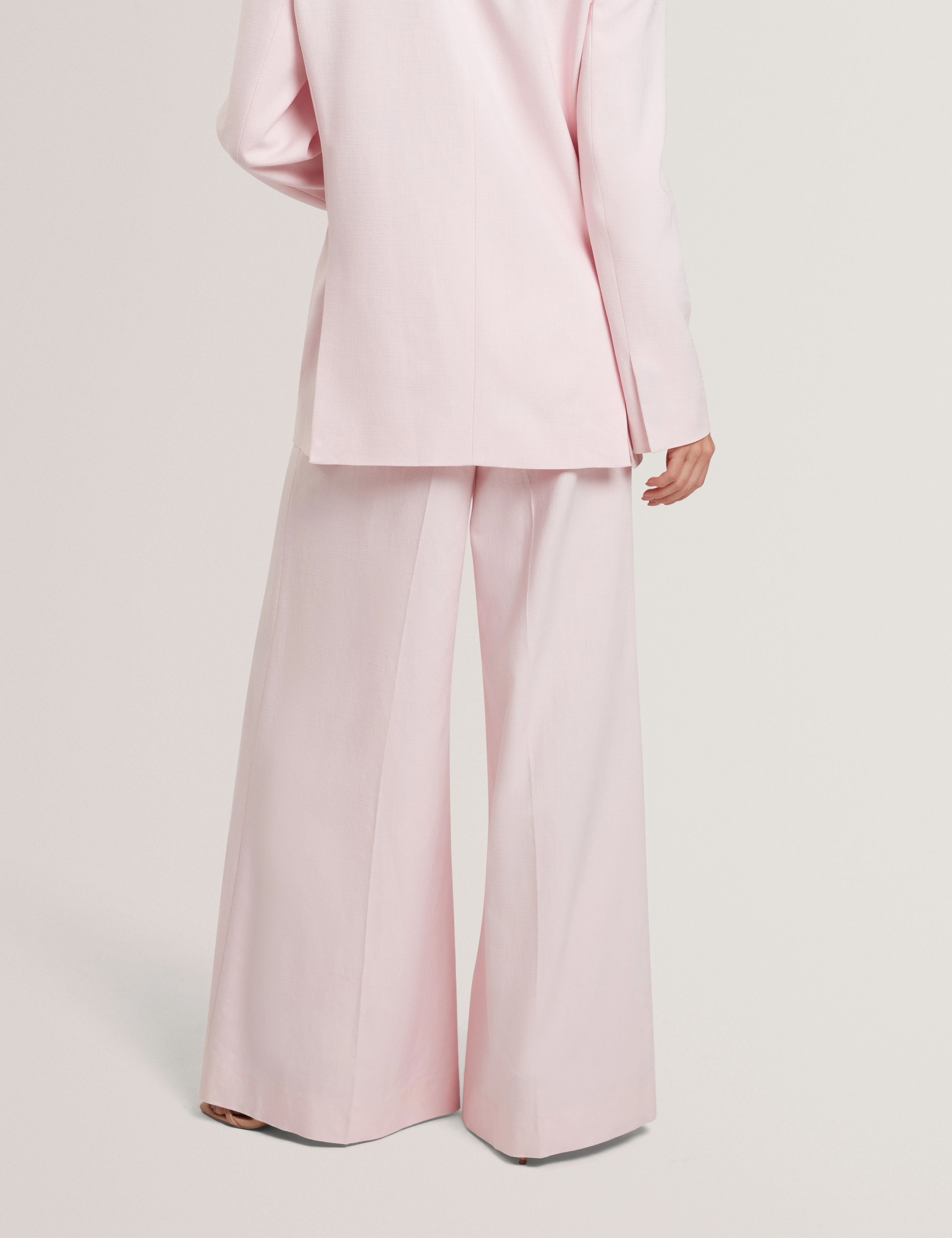 Peyat Tailored Wide Leg Trouser Lt-Pink - Image 5