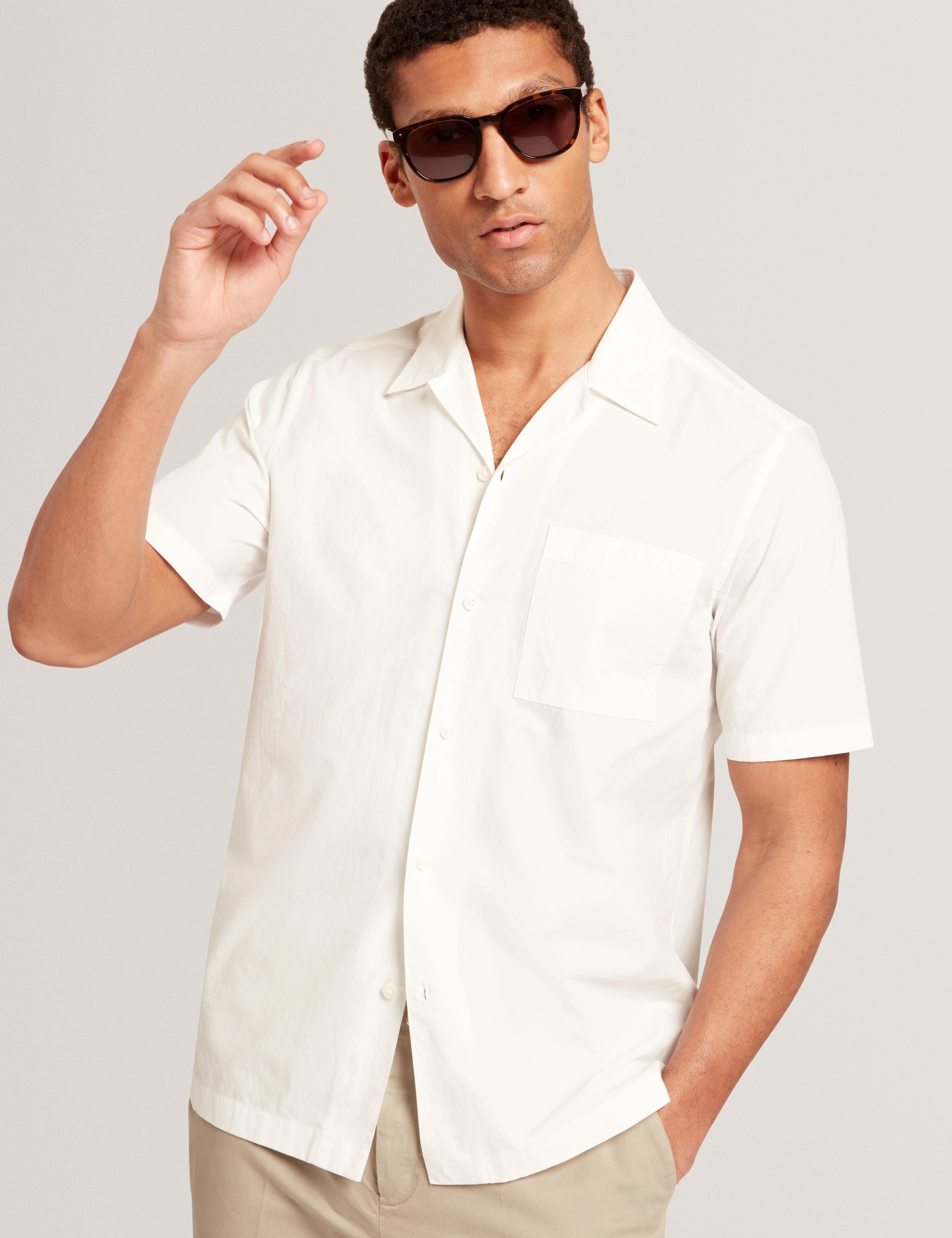 Radclyf Ss Poplin Shirt White - Image 7
