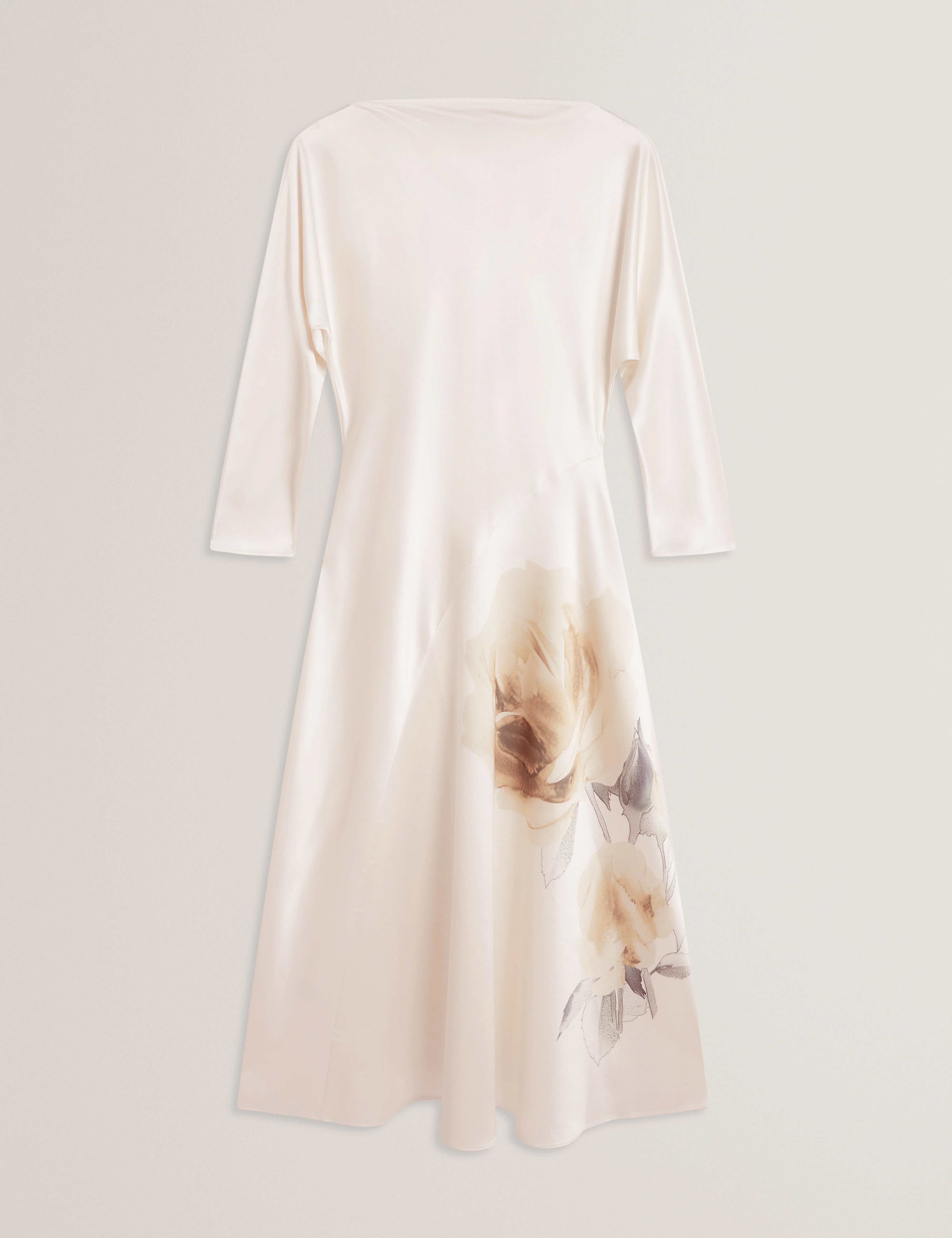 Raimi Curve Seam Detail Maxi Dress Ivory - Image 5