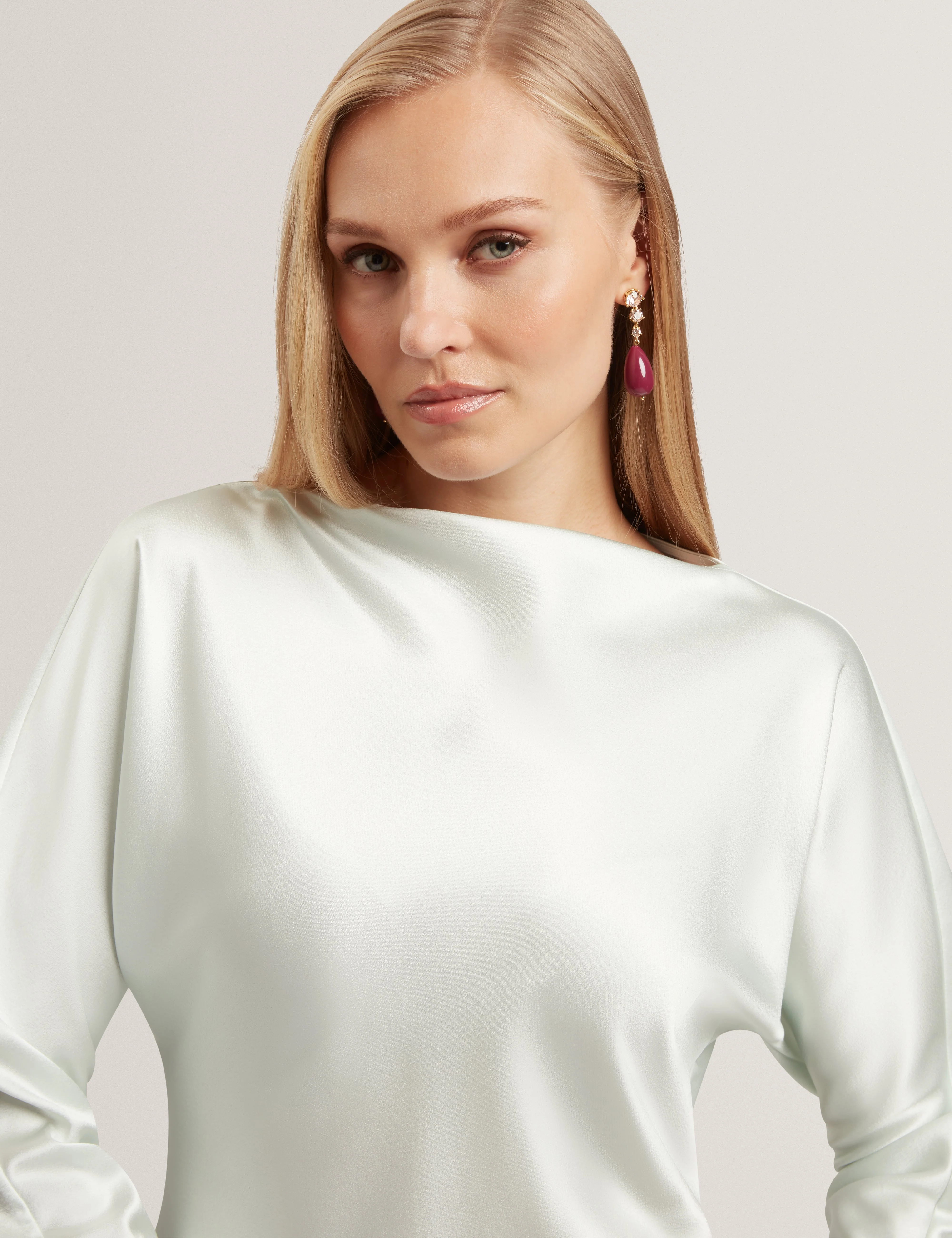 Raimi Curve Seam Detail Maxi Dress Pl-Green - Image 4
