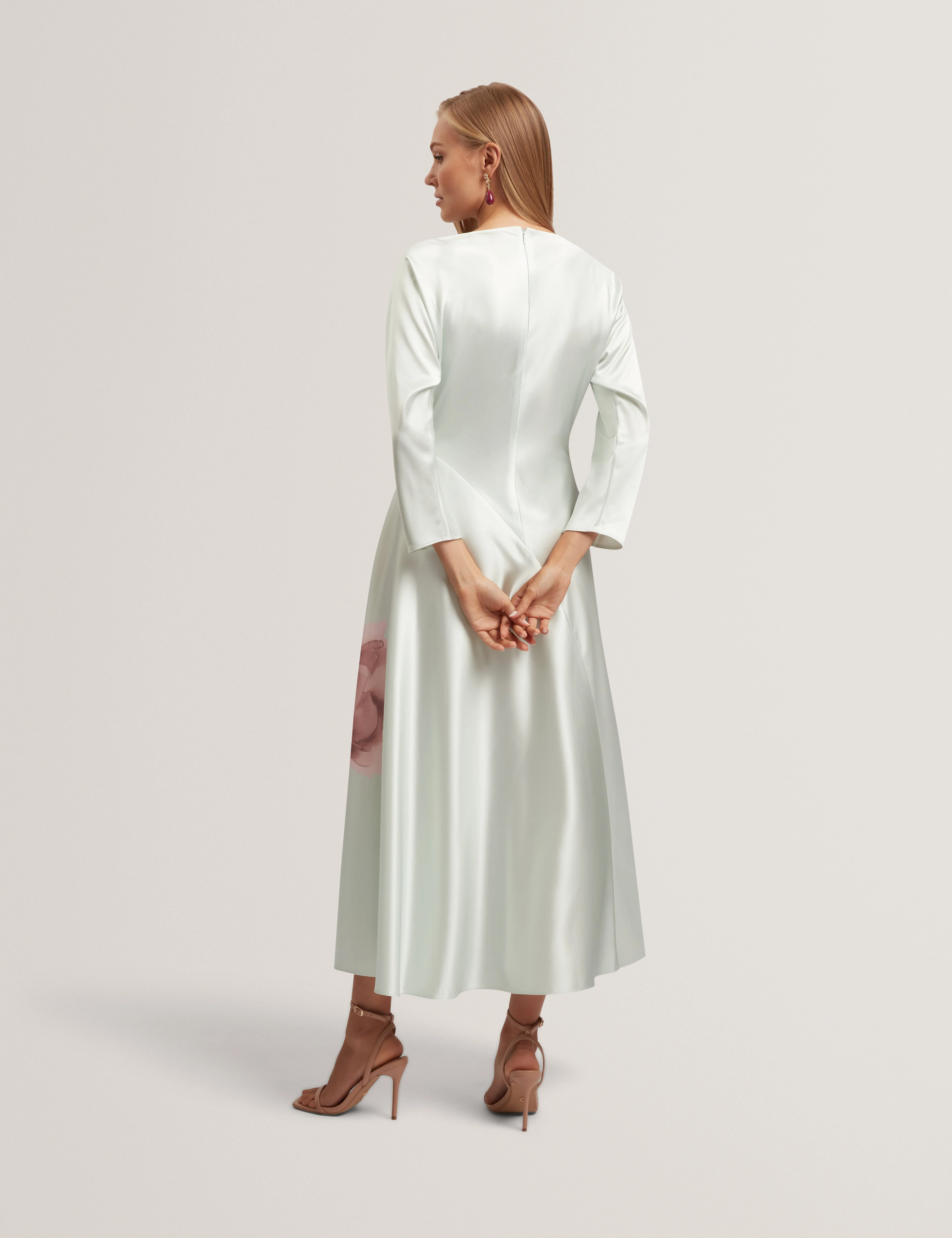 Raimi Curve Seam Detail Maxi Dress Pl-Green - Image 5