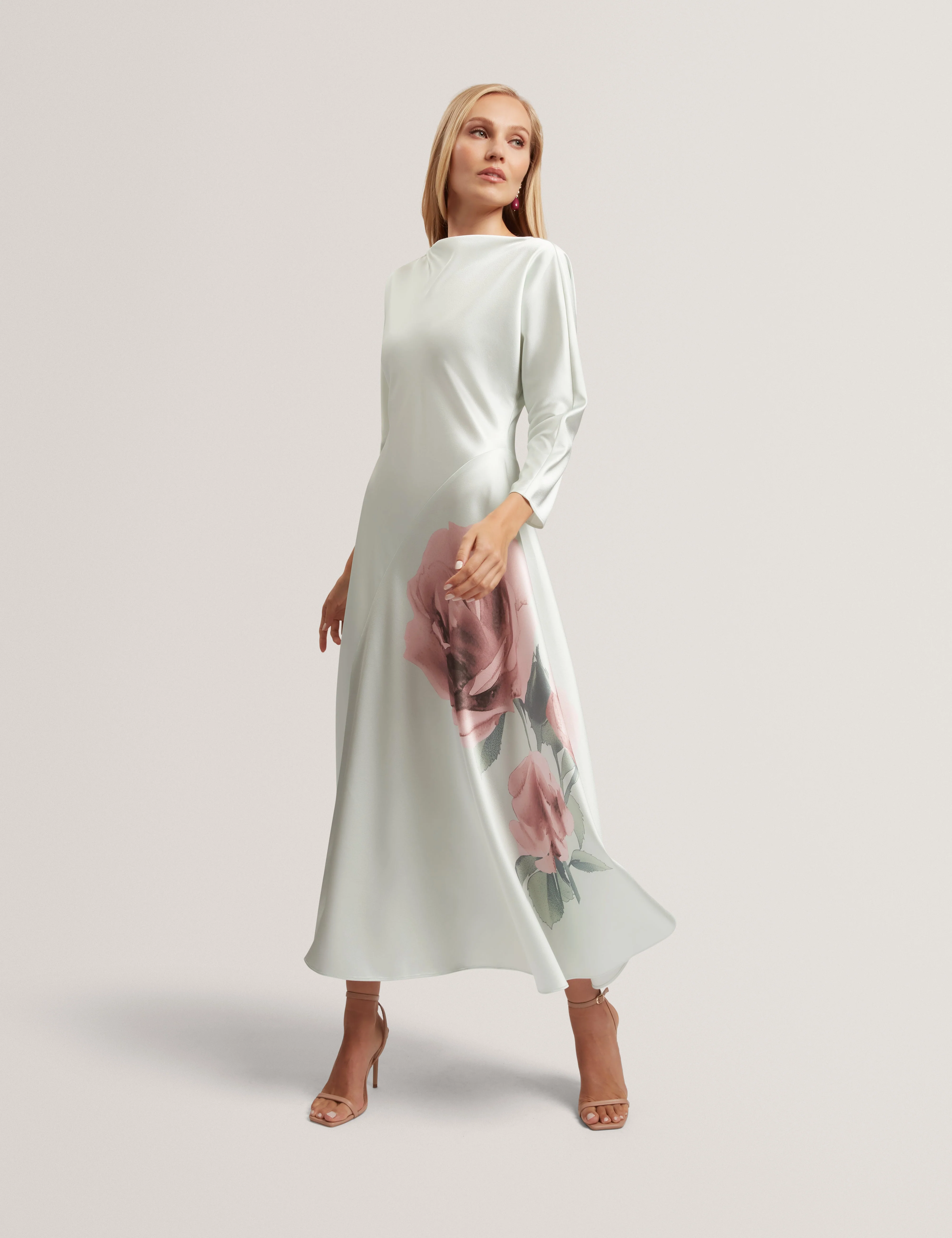 Raimi Curve Seam Detail Maxi Dress Pl-Green - Image 6