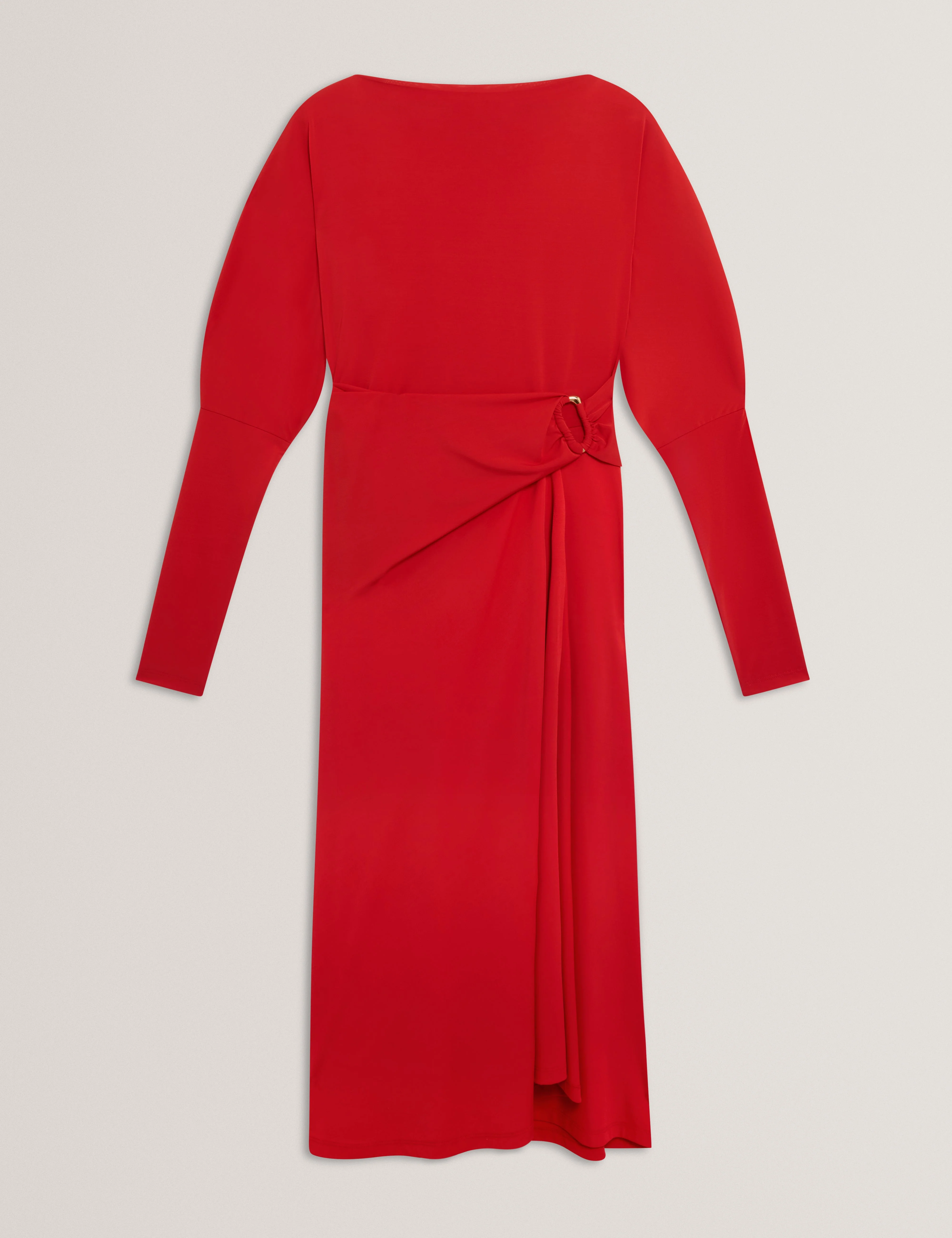 Ralhaa Wrap Jersey Midi Dress Bur-Orange - Image 7