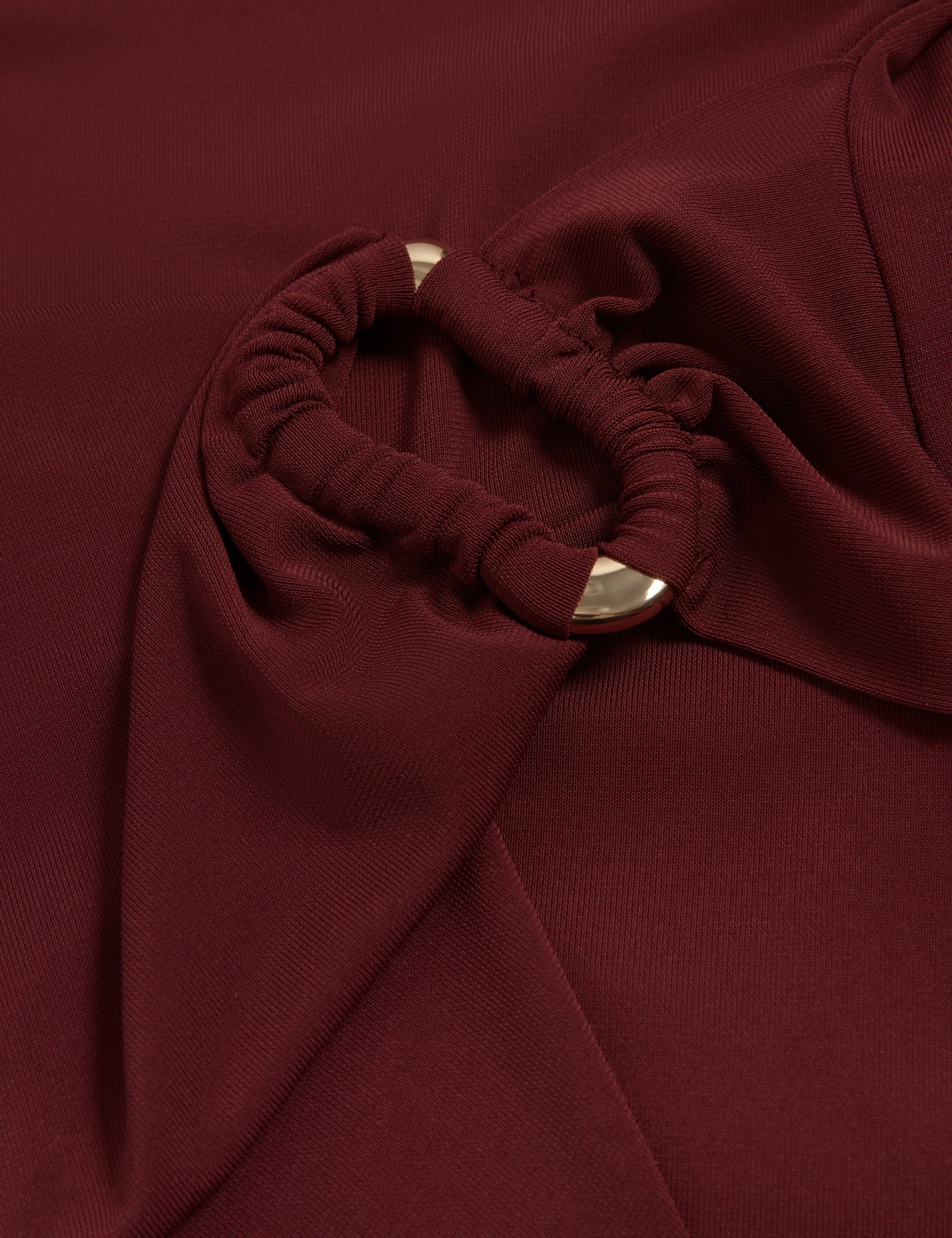Ralhaa Wrap Jersey Midi Dress Oxblood - Image 3
