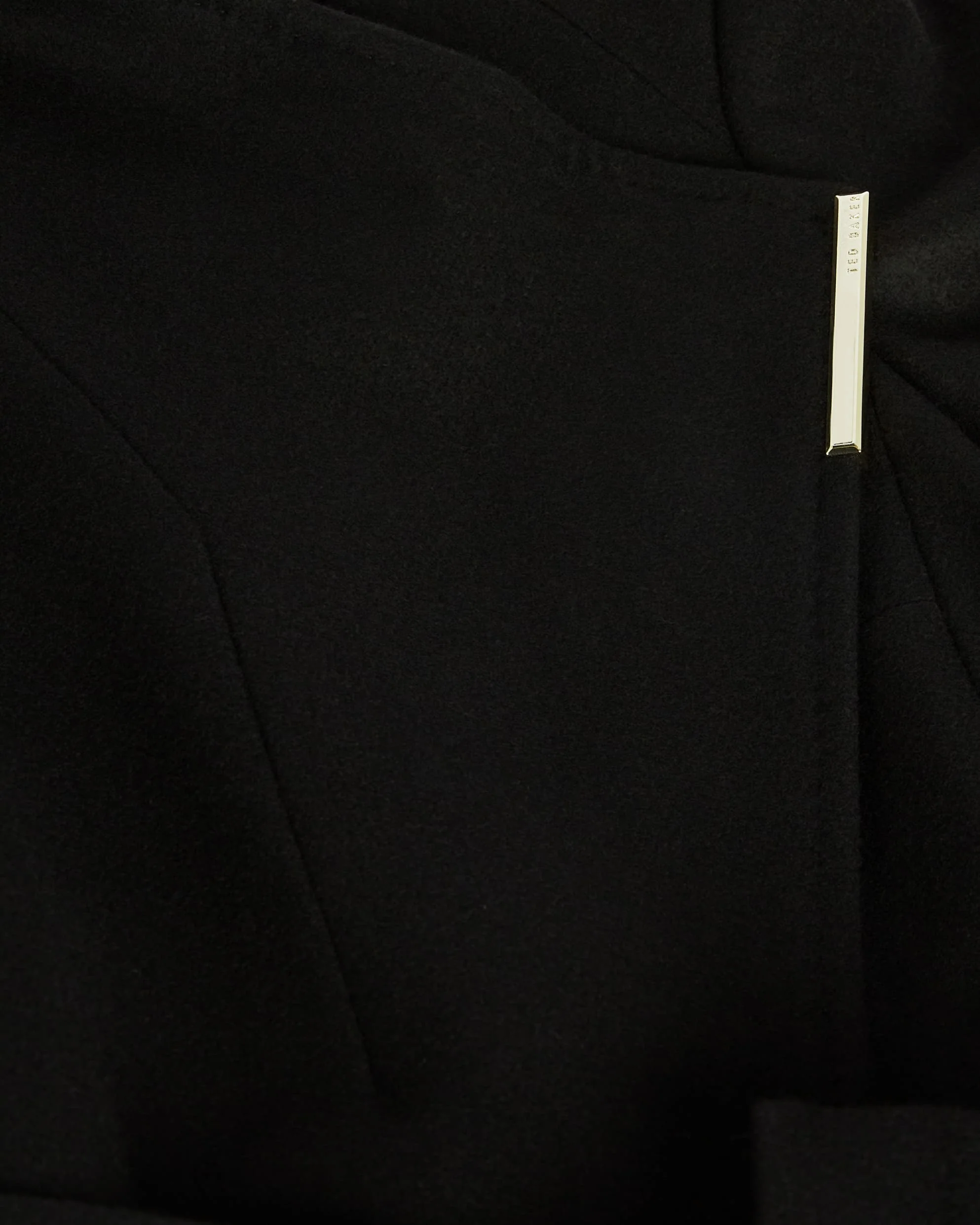 Rosess Wool Wrap Short Coat Black - Image 6