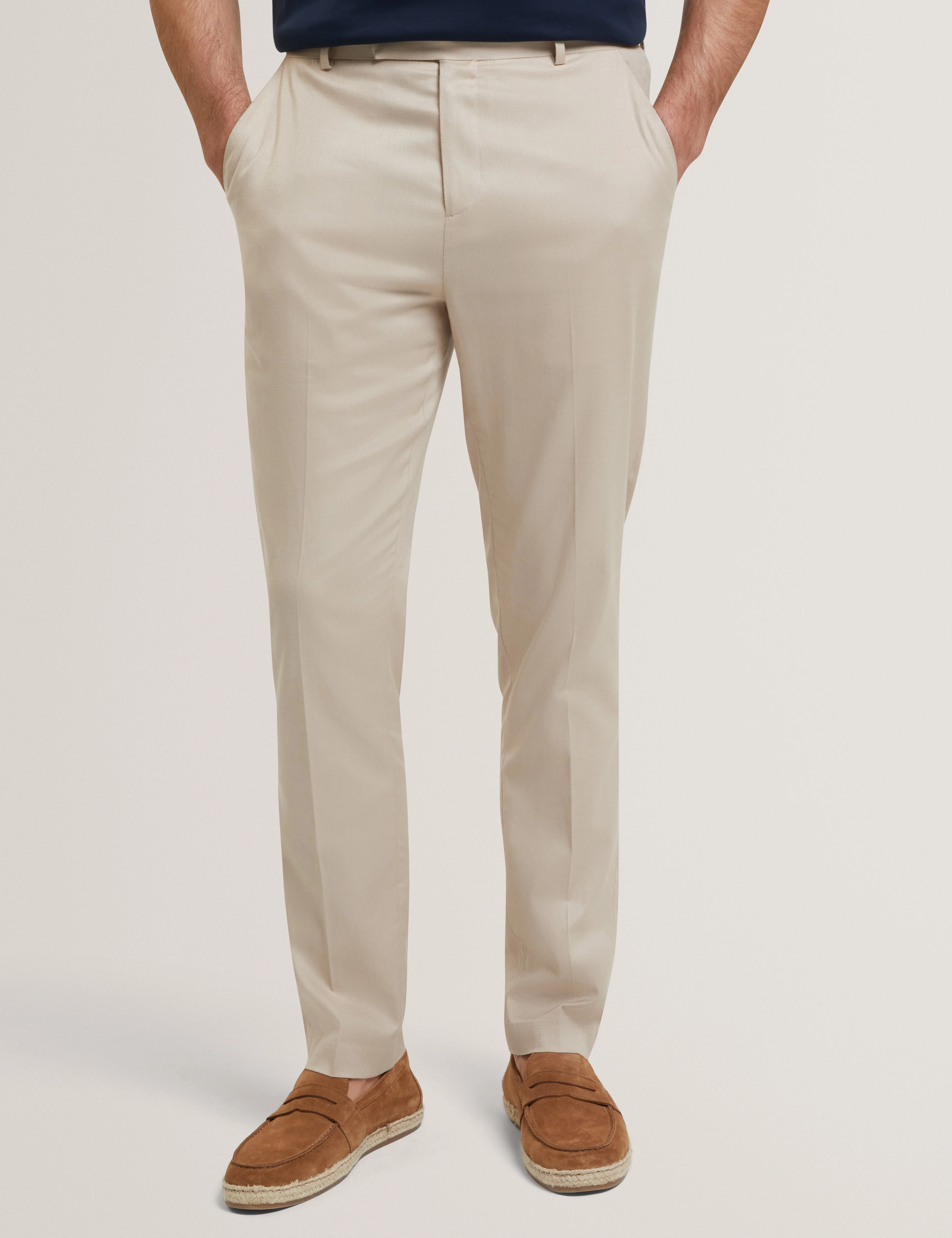 Sabaton Slim Cotton Plain Trouser Taupe