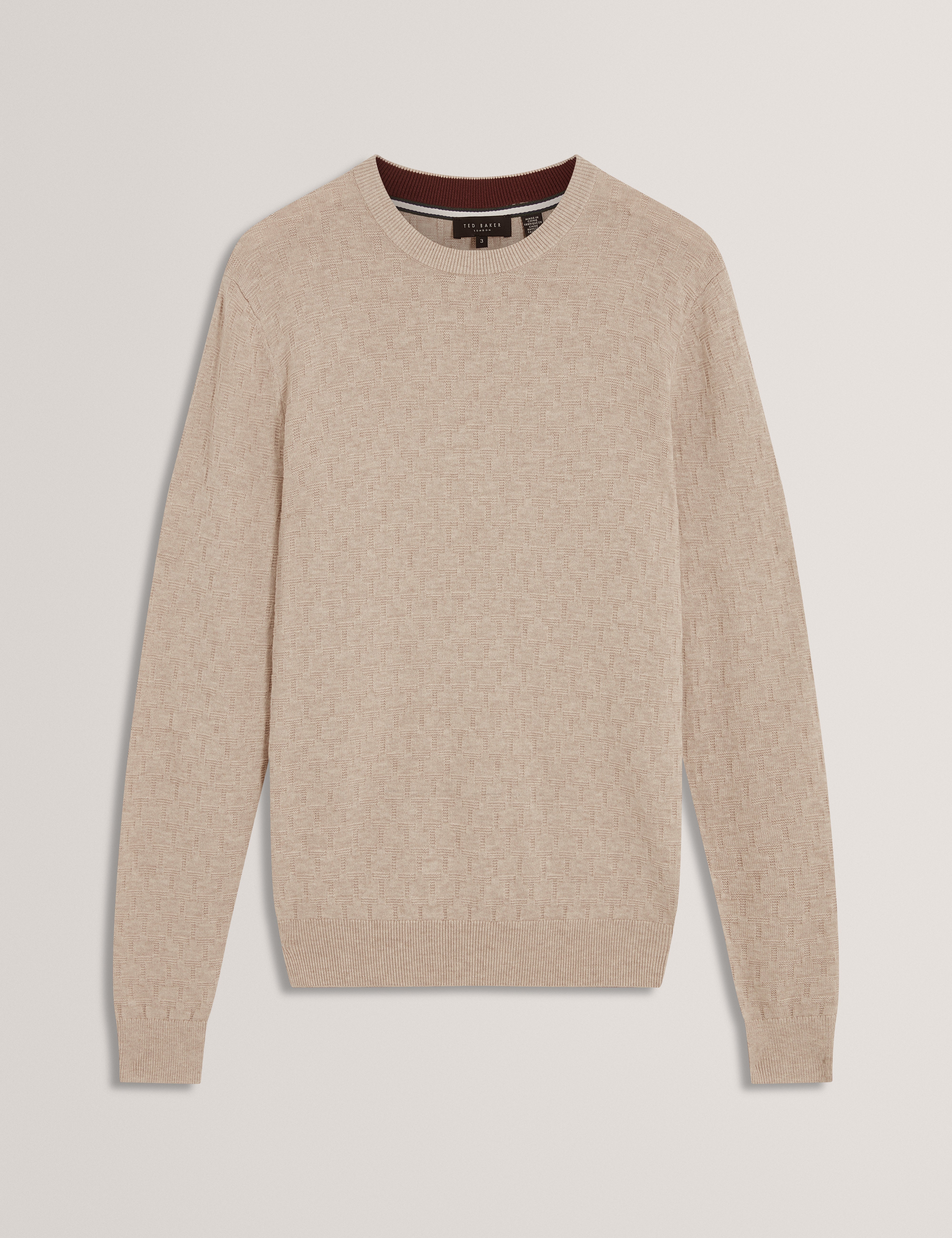 Sainsy T Stitch Crew Neck Natural - Image 7