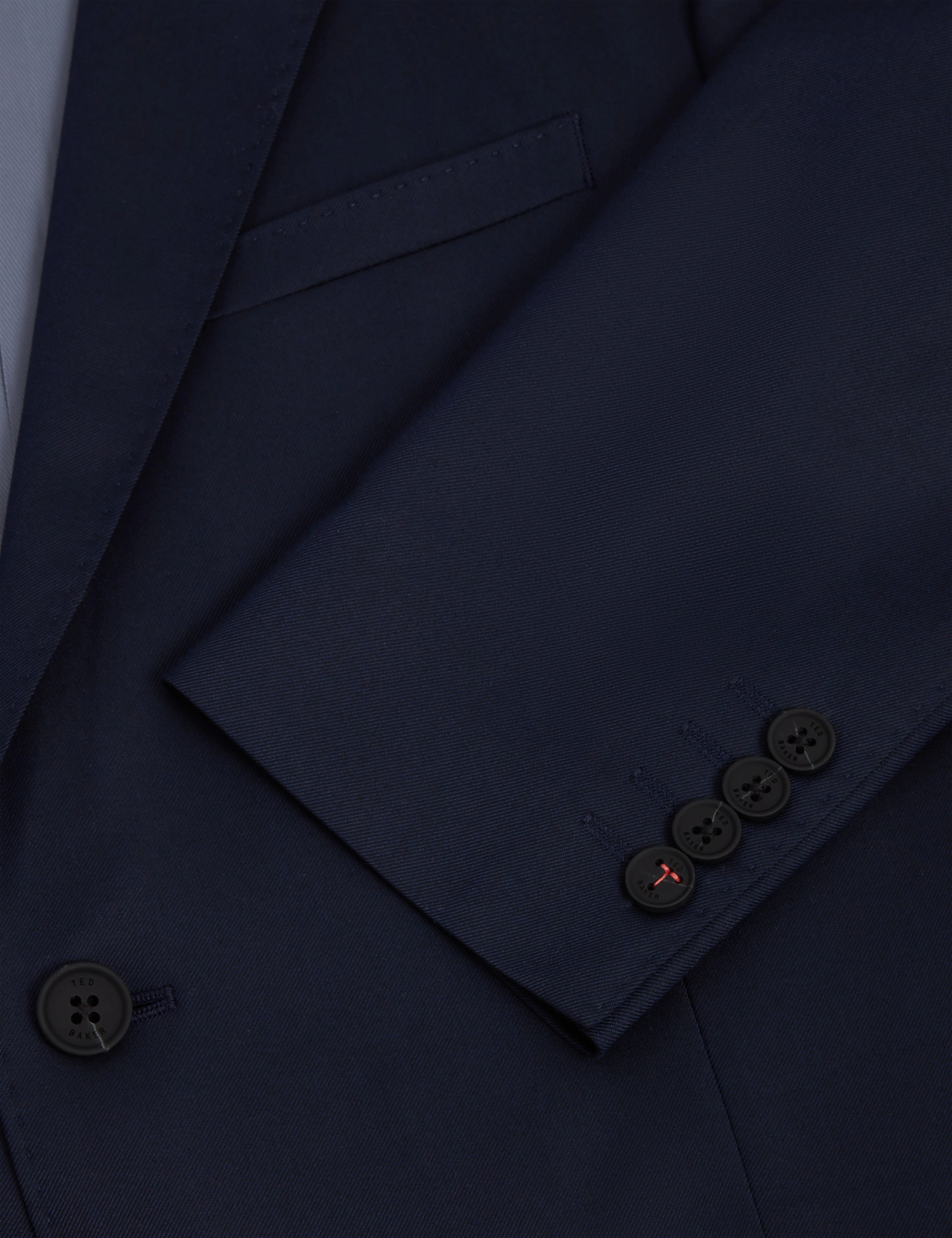 Saisonj Slim Fit Wool Blend Suit Blazer With Str Navy - Image 3