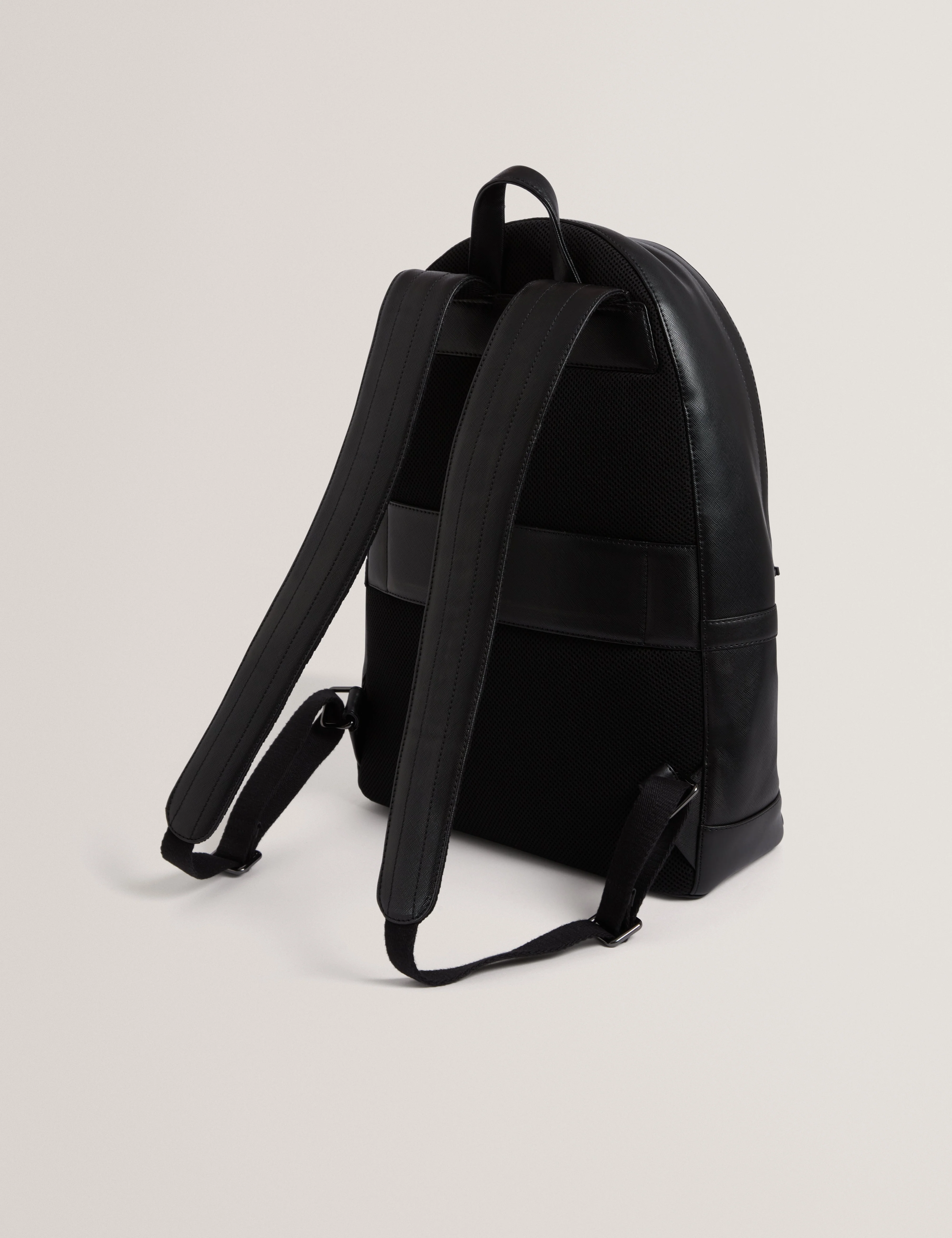 Samsons Tie Bar Detail Pu Backpack Black - Image 3