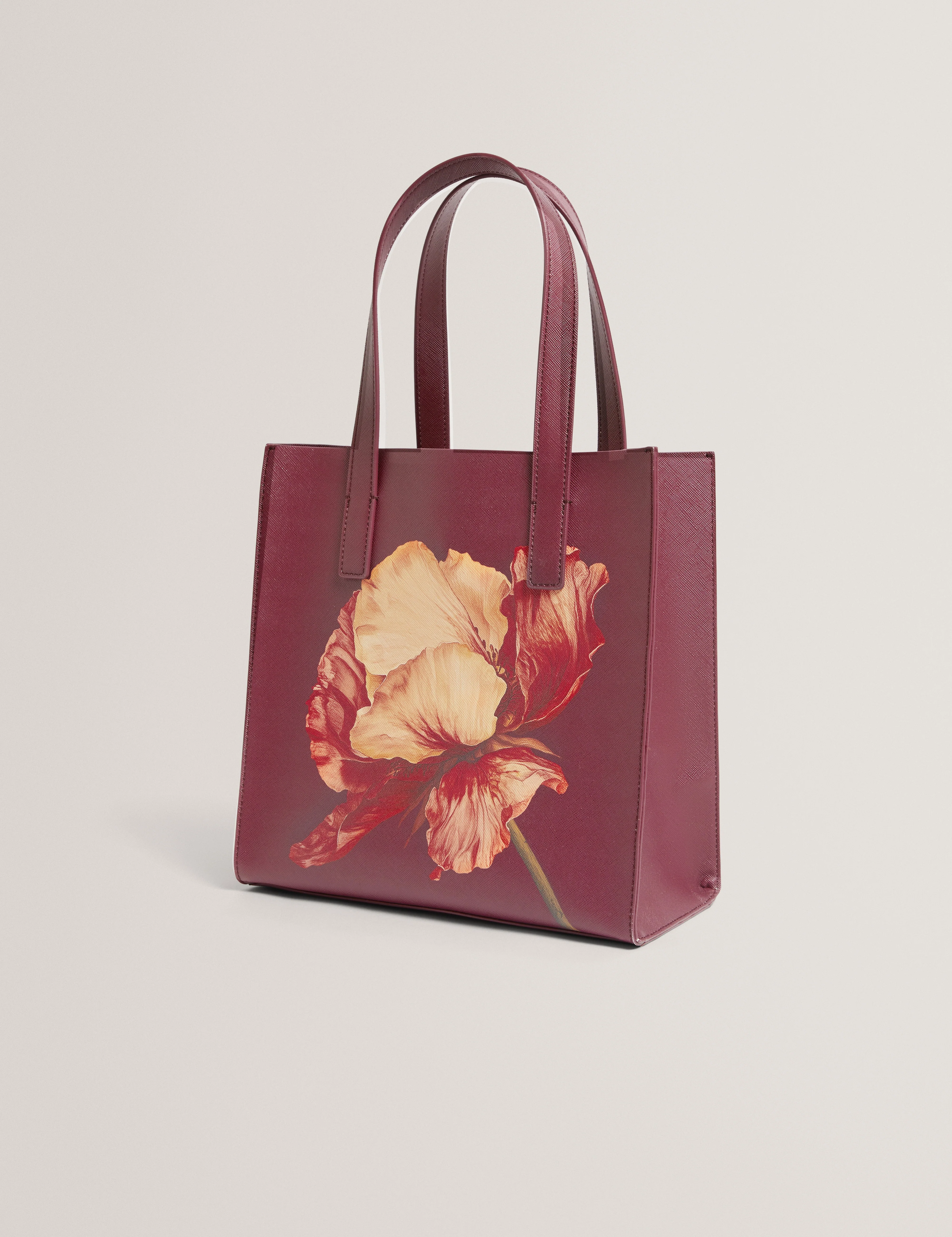 Shimina Printed Flower Small Icon Bag Wine - Image 4