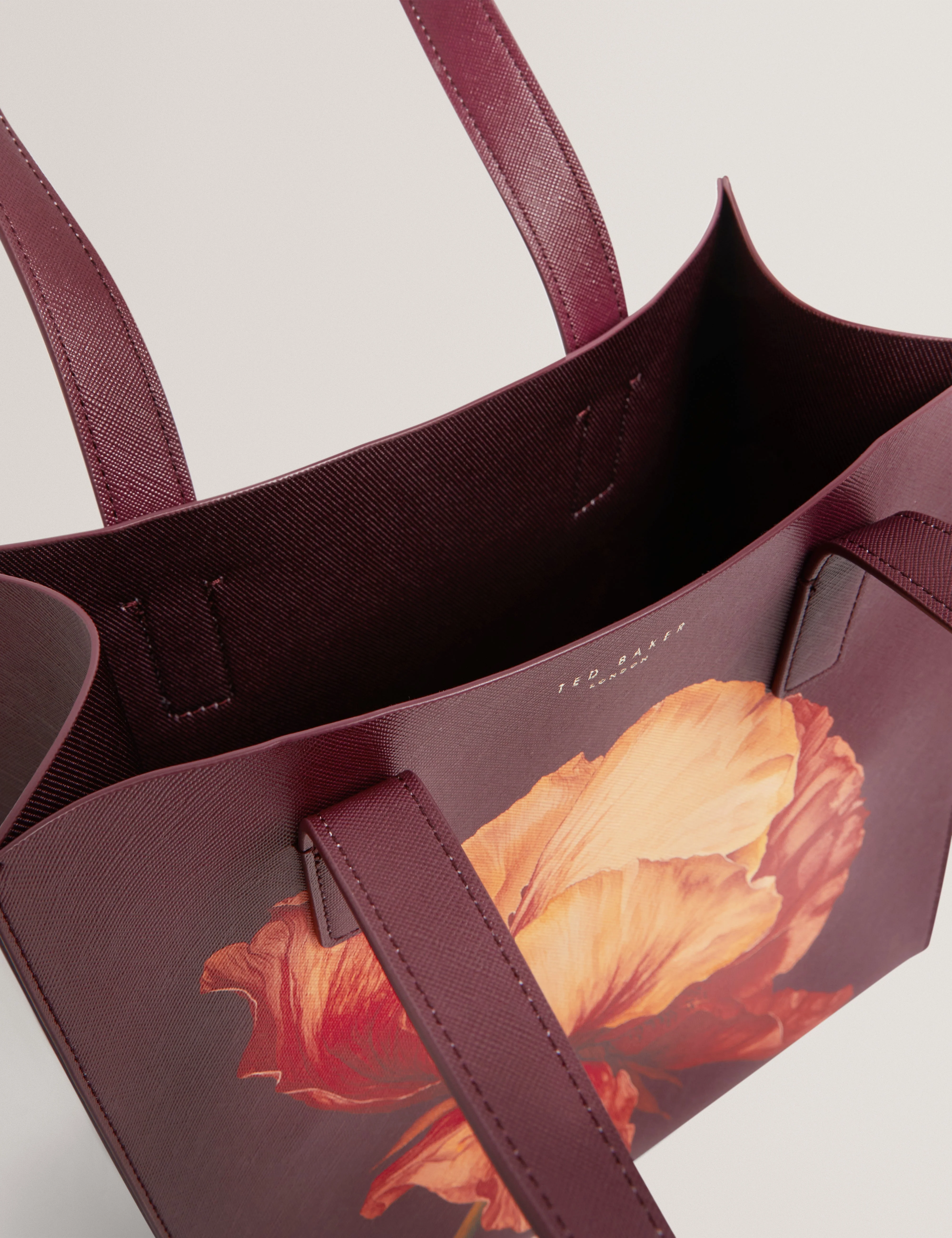 Shimina Printed Flower Small Icon Bag Wine - Image 5