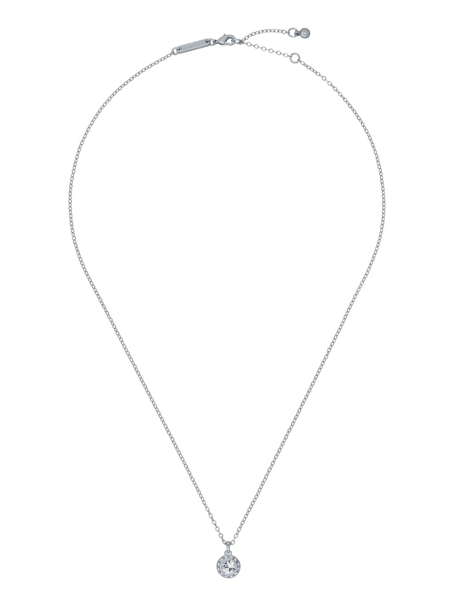 Soltell Solitaire Sparkle Crystal Pendant Silver