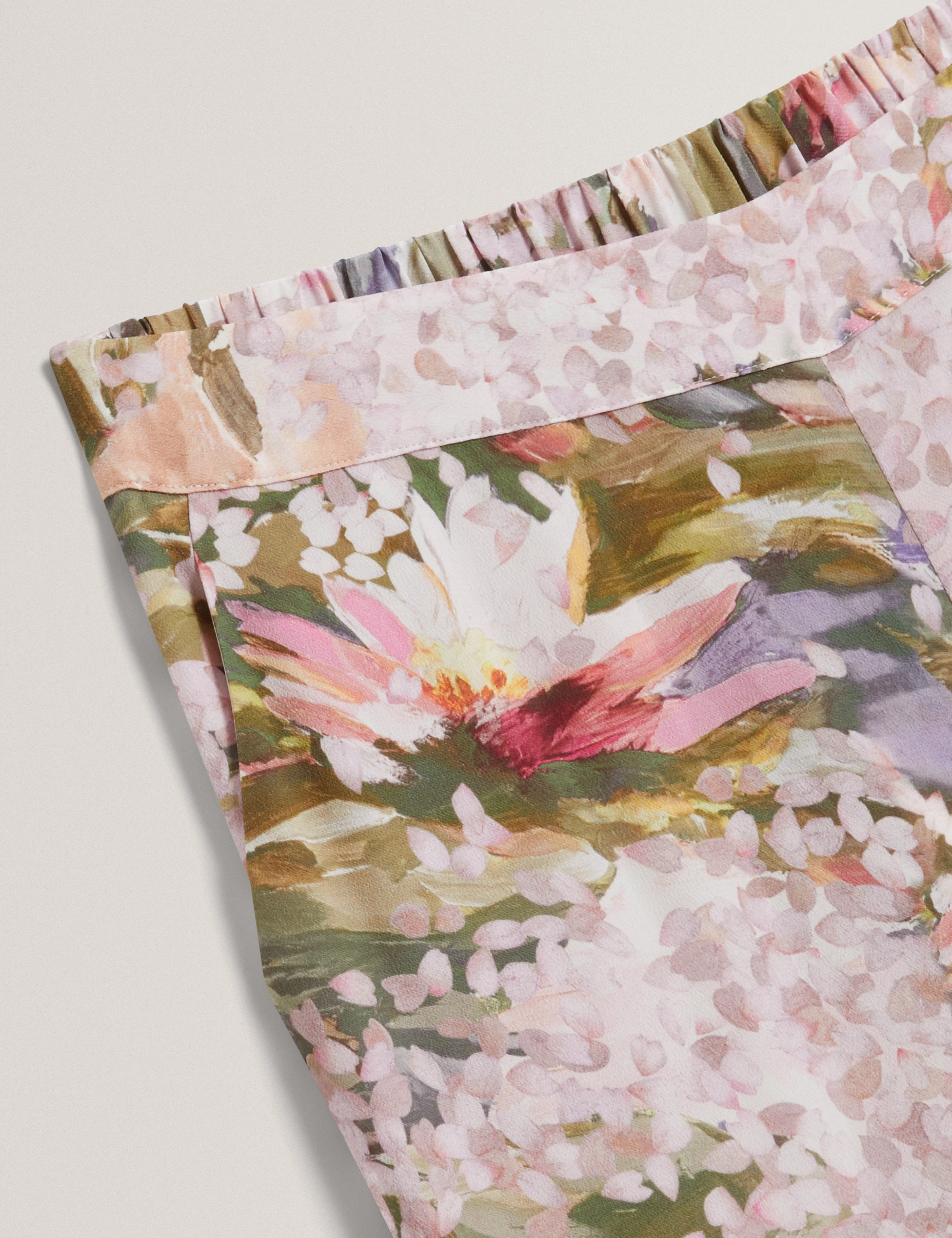 Spiree Wide Leg Printed Trousers Pink - Image 3