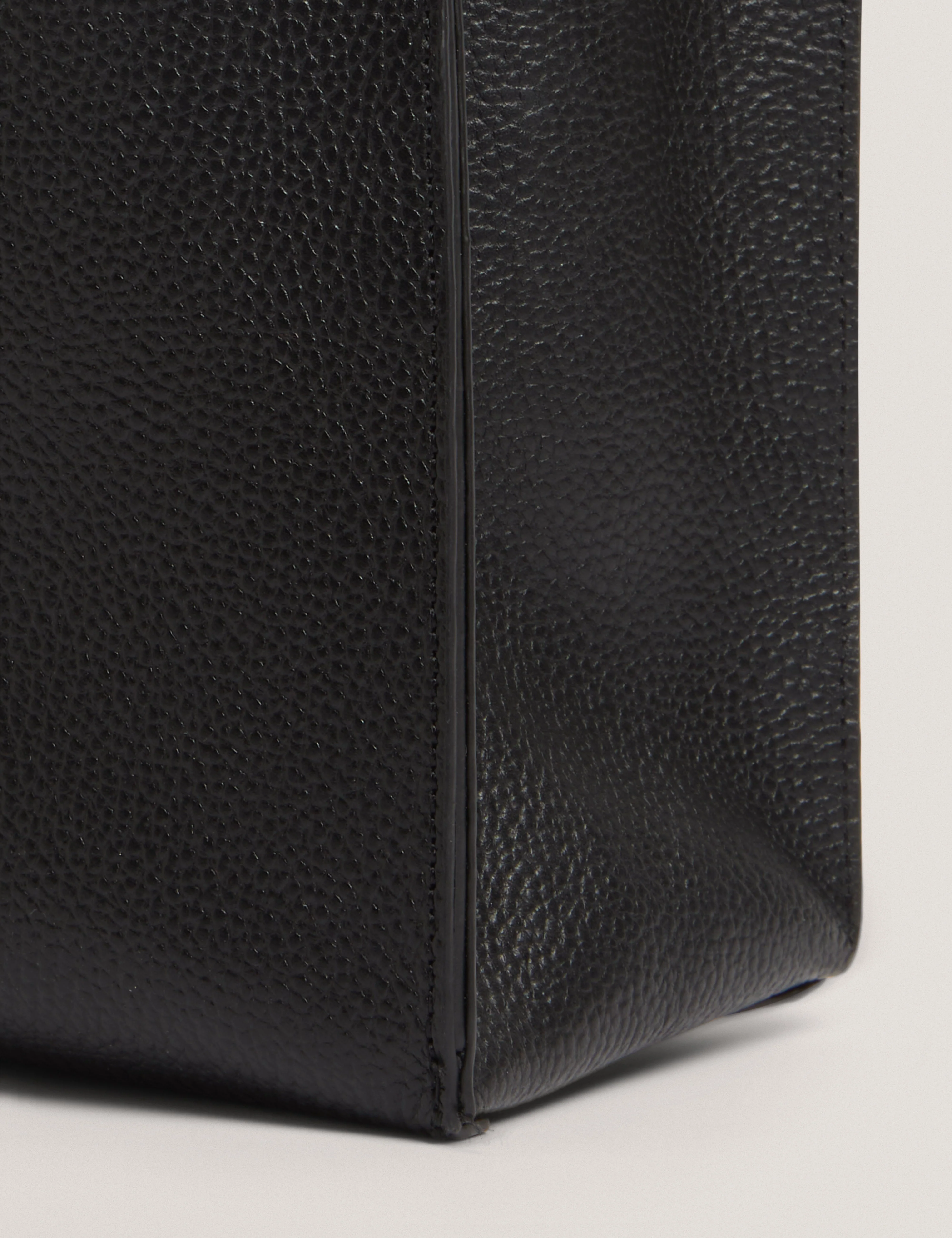 Taala Soft Slouch Small Leather Tote Bag Black - Image 4