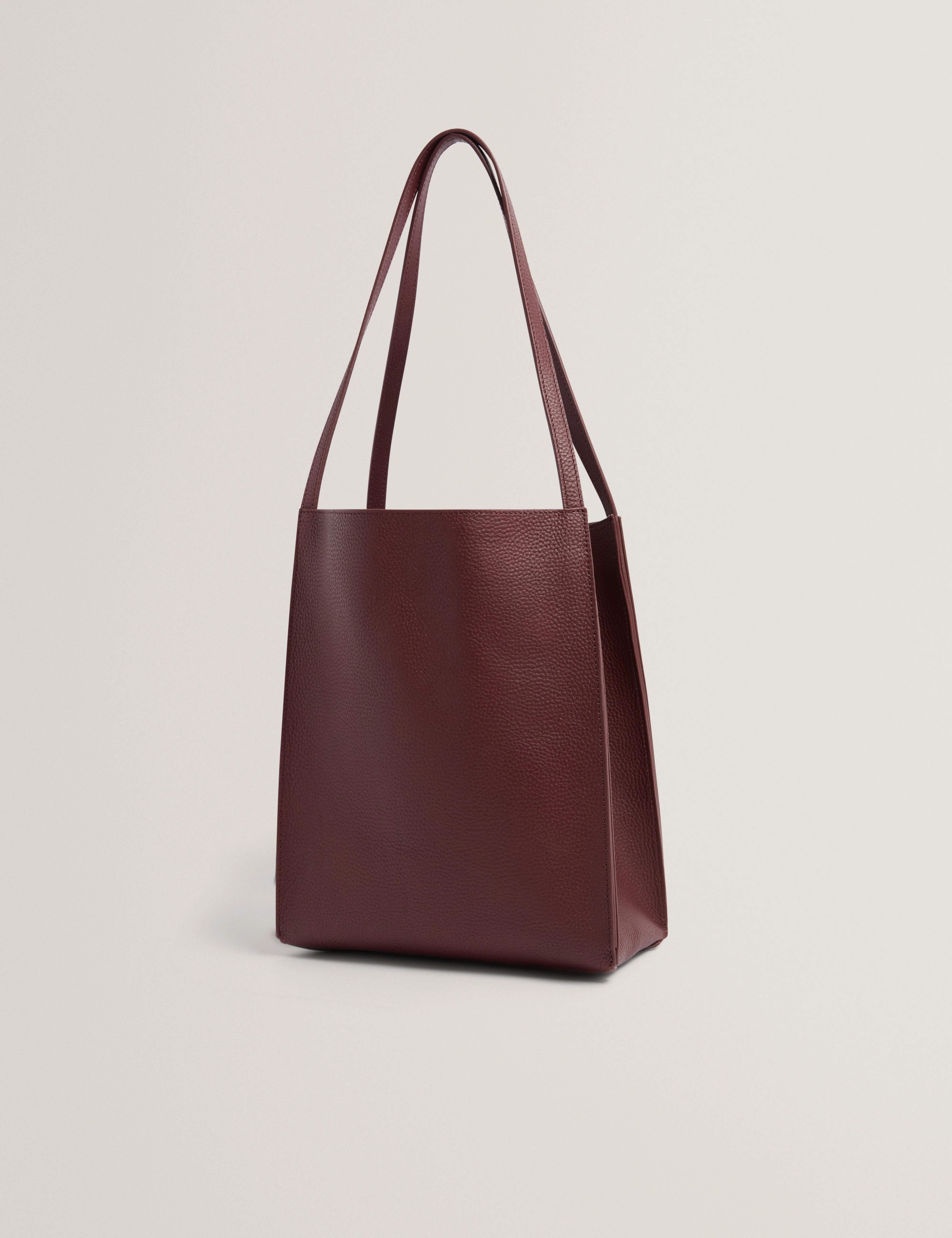 Taala Soft Slouch Small Leather Tote Bag Oxblood - Image 2