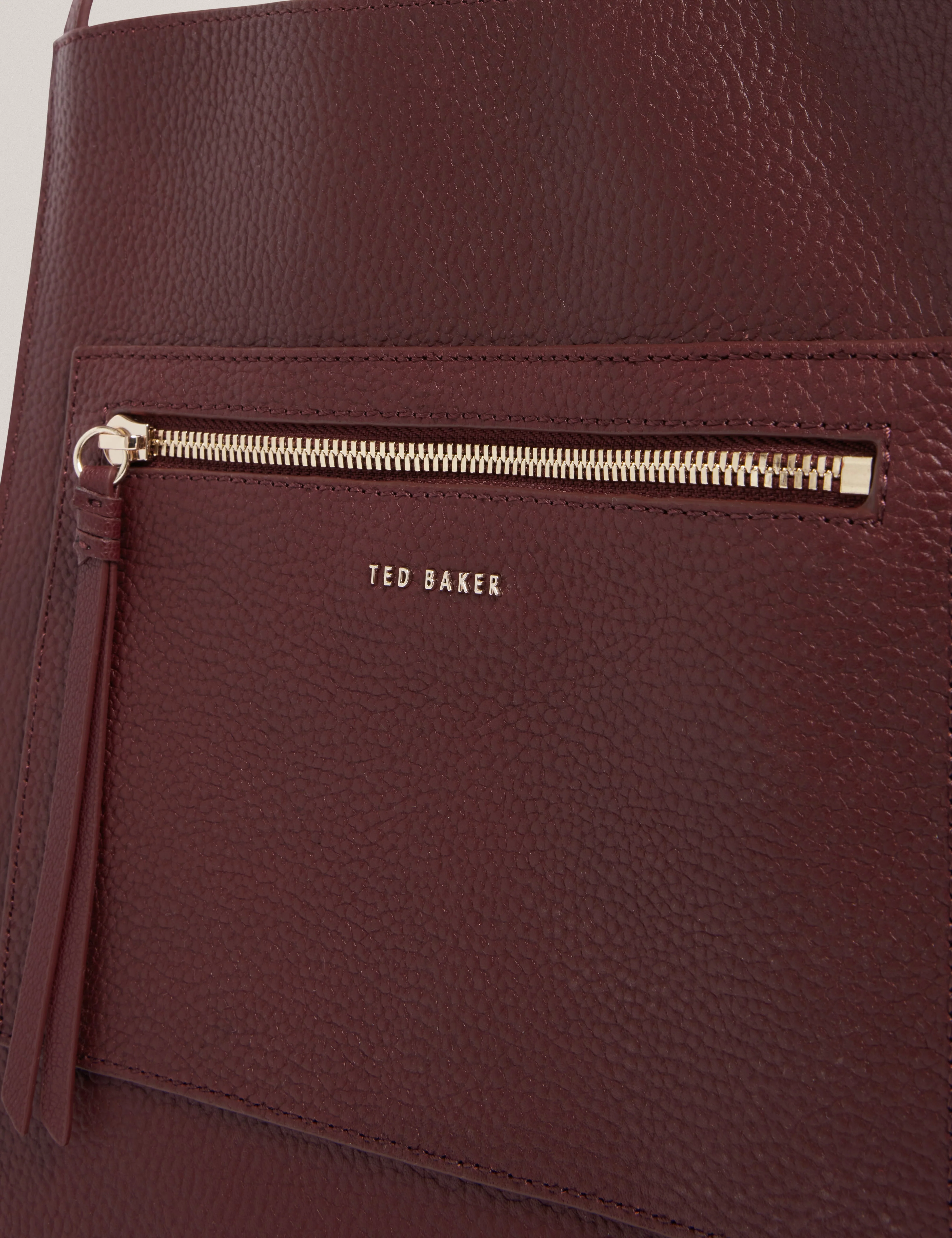 Taala Soft Slouch Small Leather Tote Bag Oxblood - Image 3