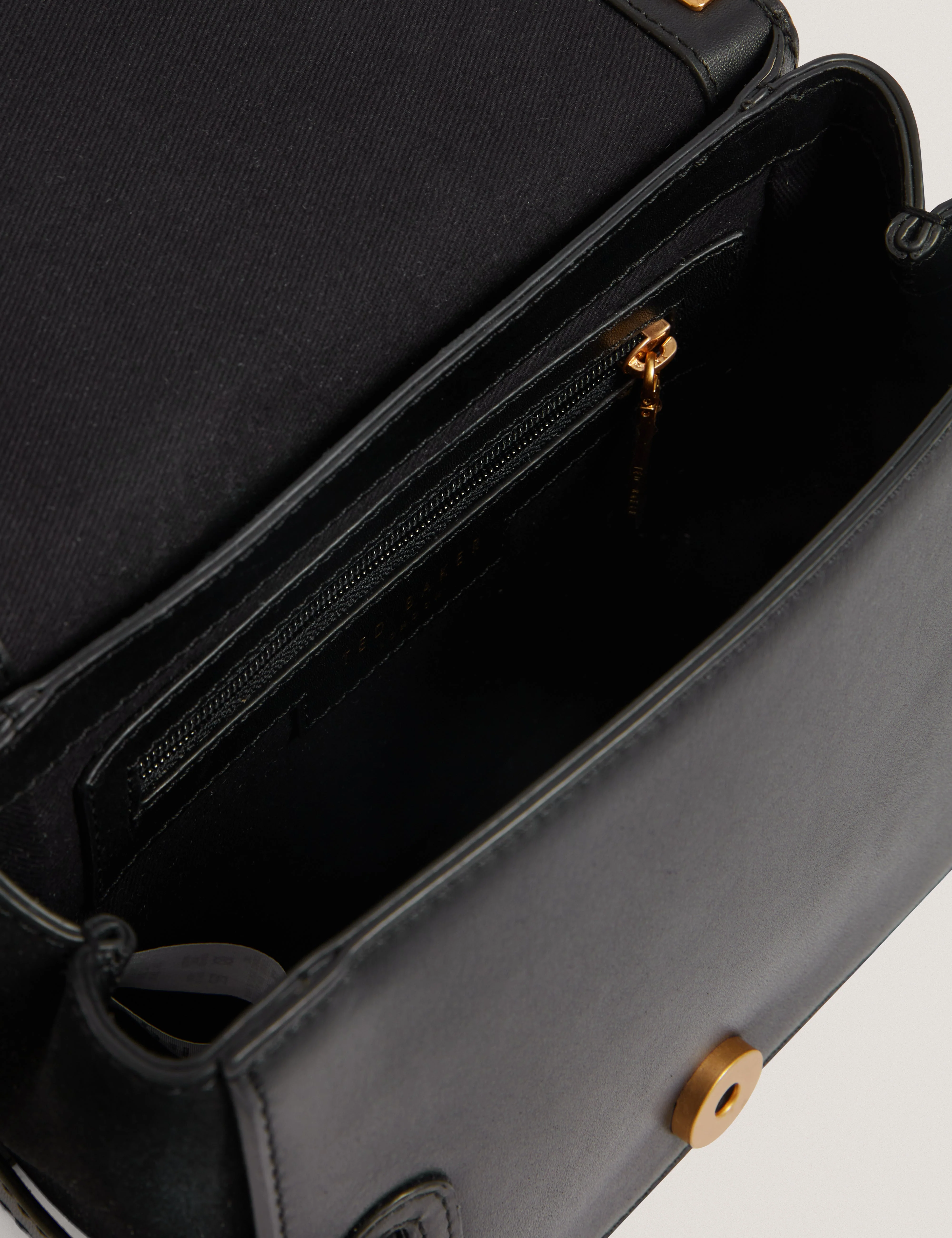 Talika Suede Belted Detail Crossbody Bag Black - Image 5