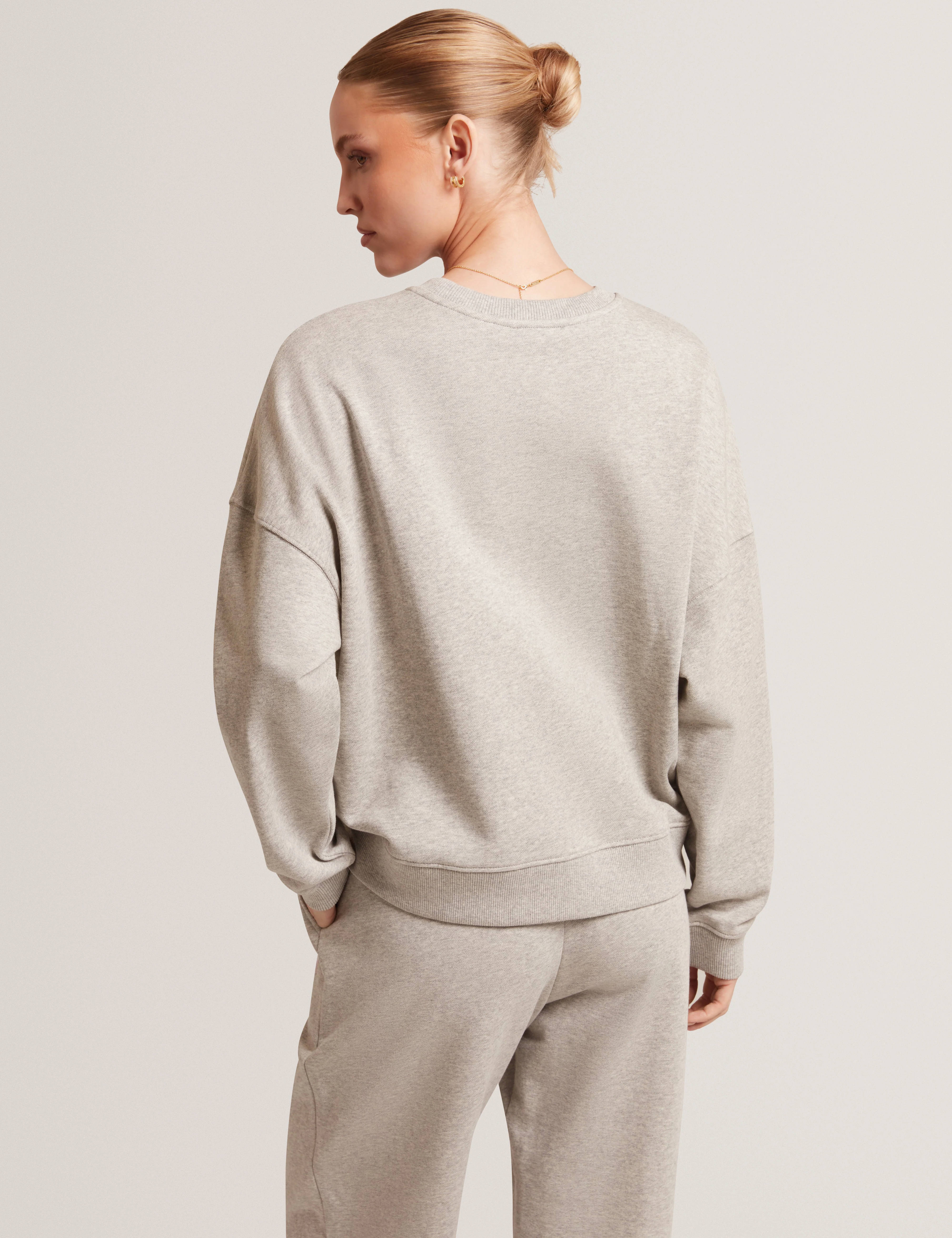 Tanlie Branded Embroidery Sweatshirt Grey - Image 5