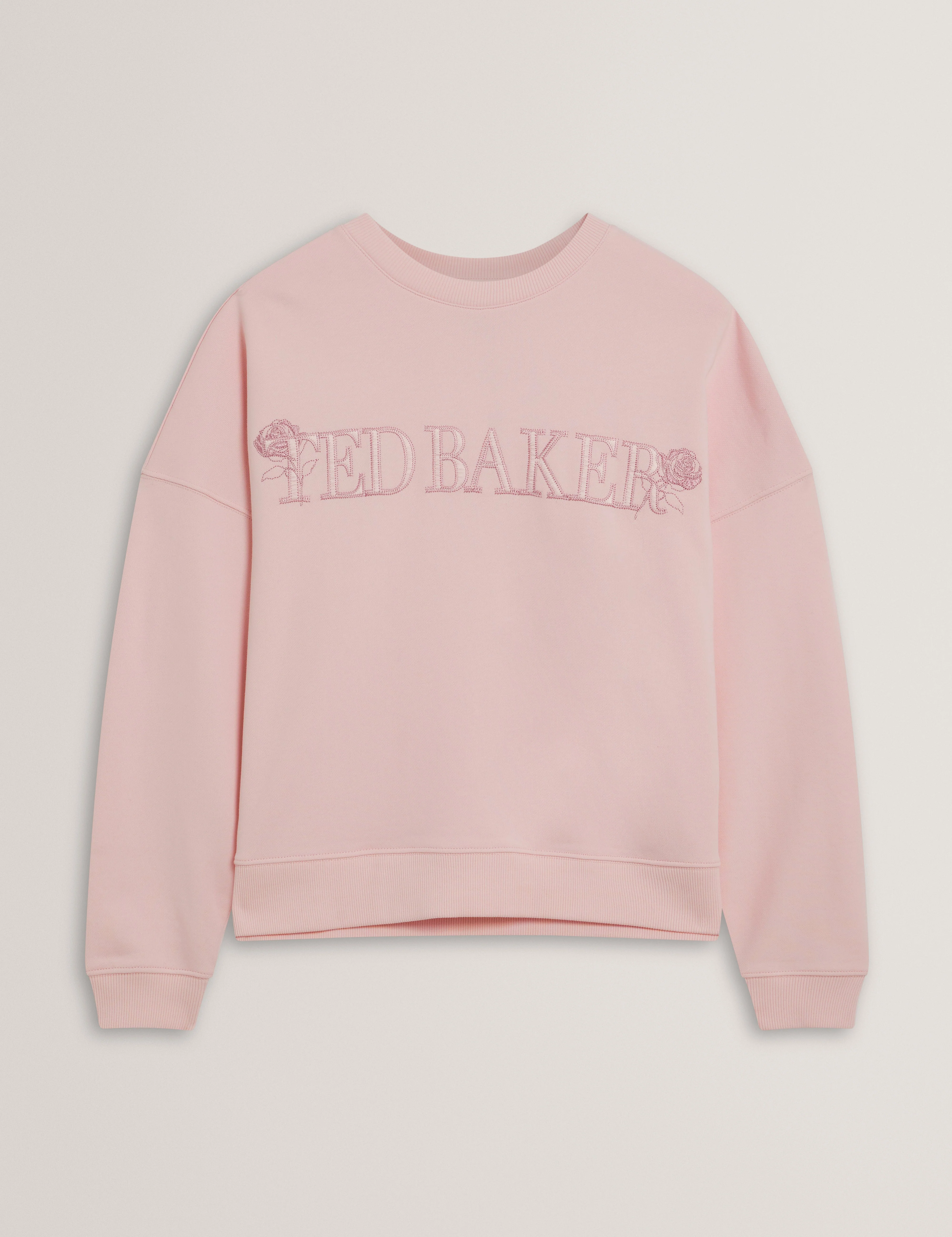 Tanlie Branded Embroidery Sweatshirt Pink - Image 7