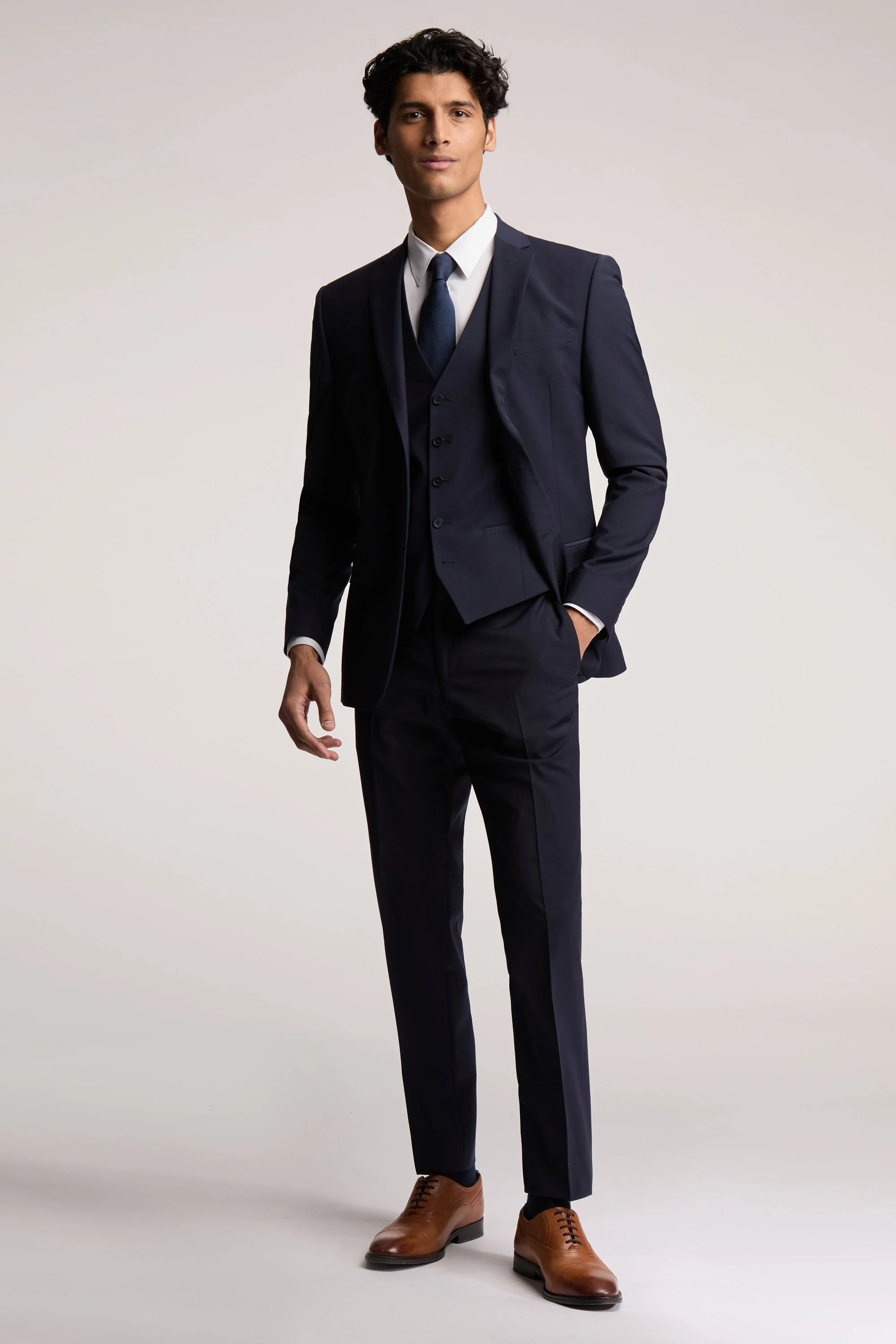 Panama Slim Jacket Navy - Image 2