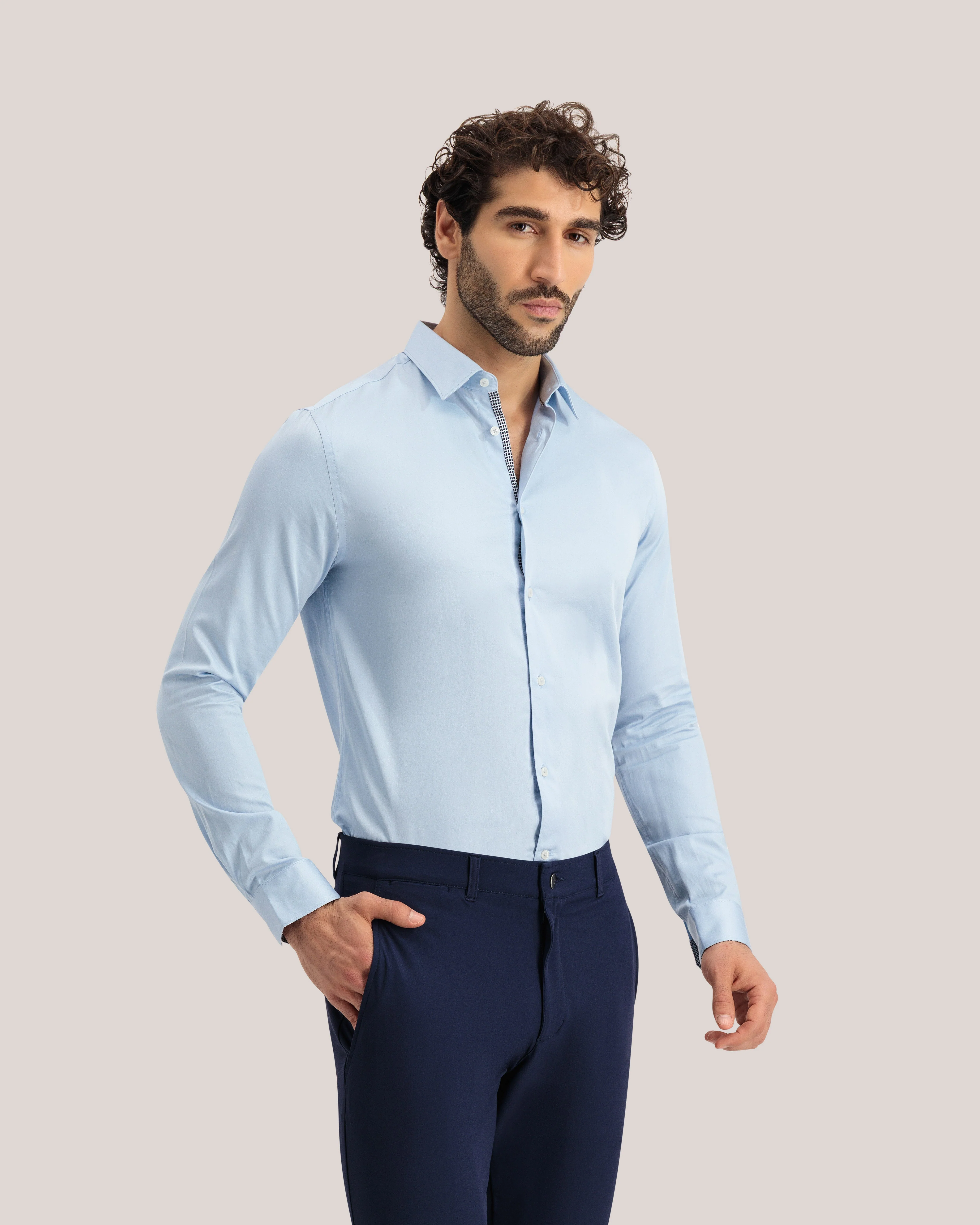 Tb178S Core Ice Blue Shirt Blue - Image 3