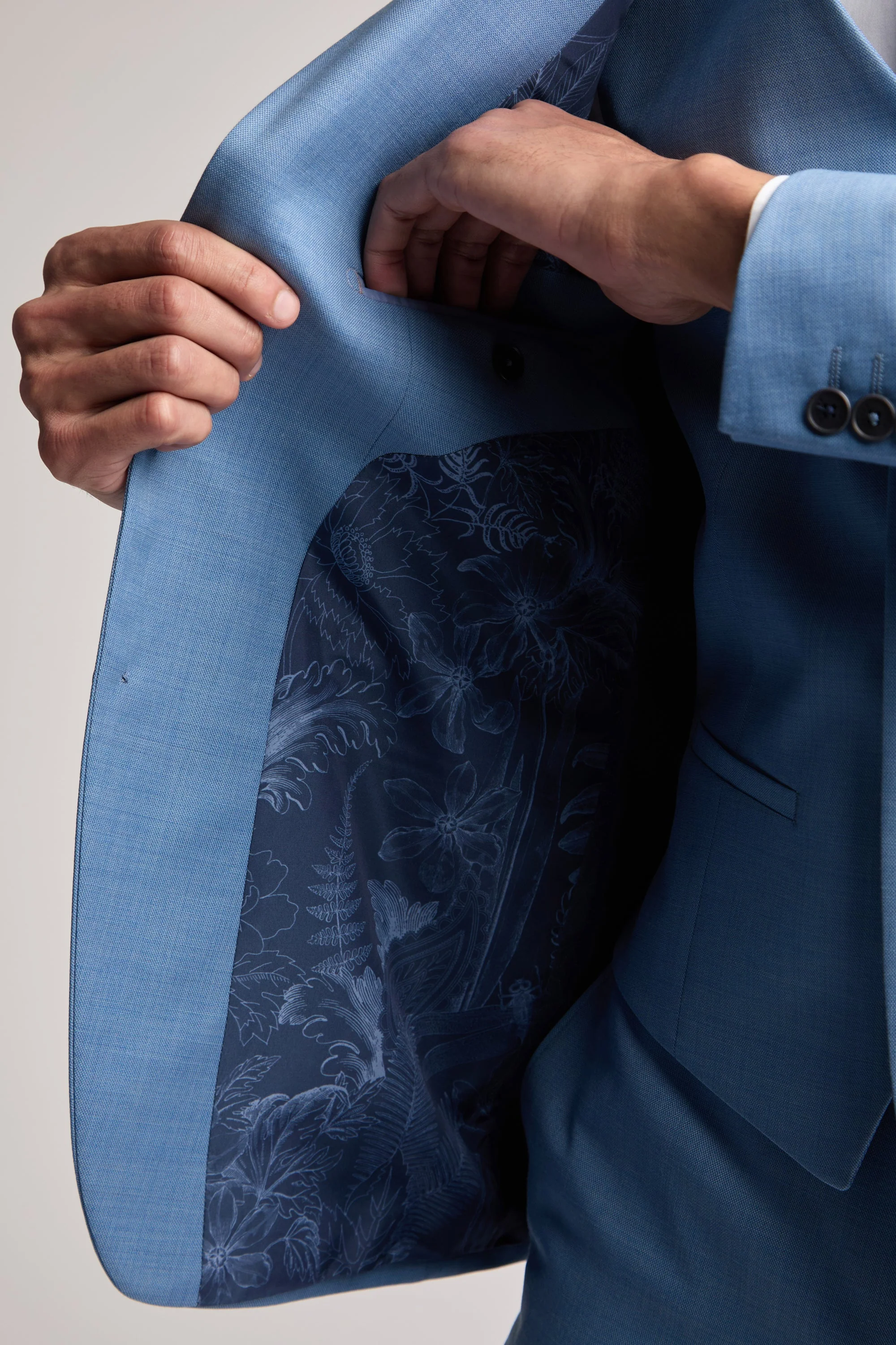 Airforce Blue Sharkskin Jacket Blue - Image 5