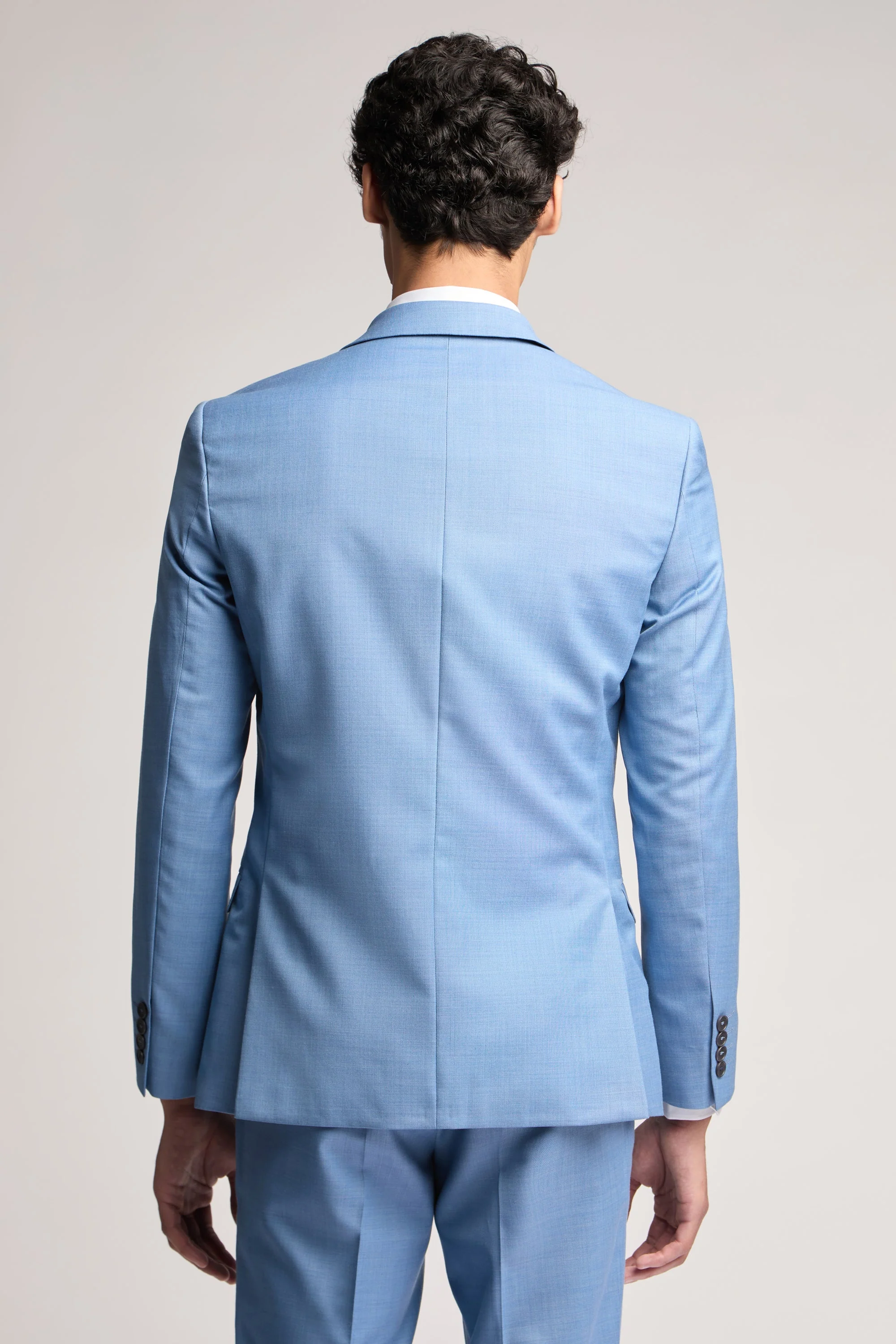 Airforce Blue Sharkskin Jacket Blue - Image 6