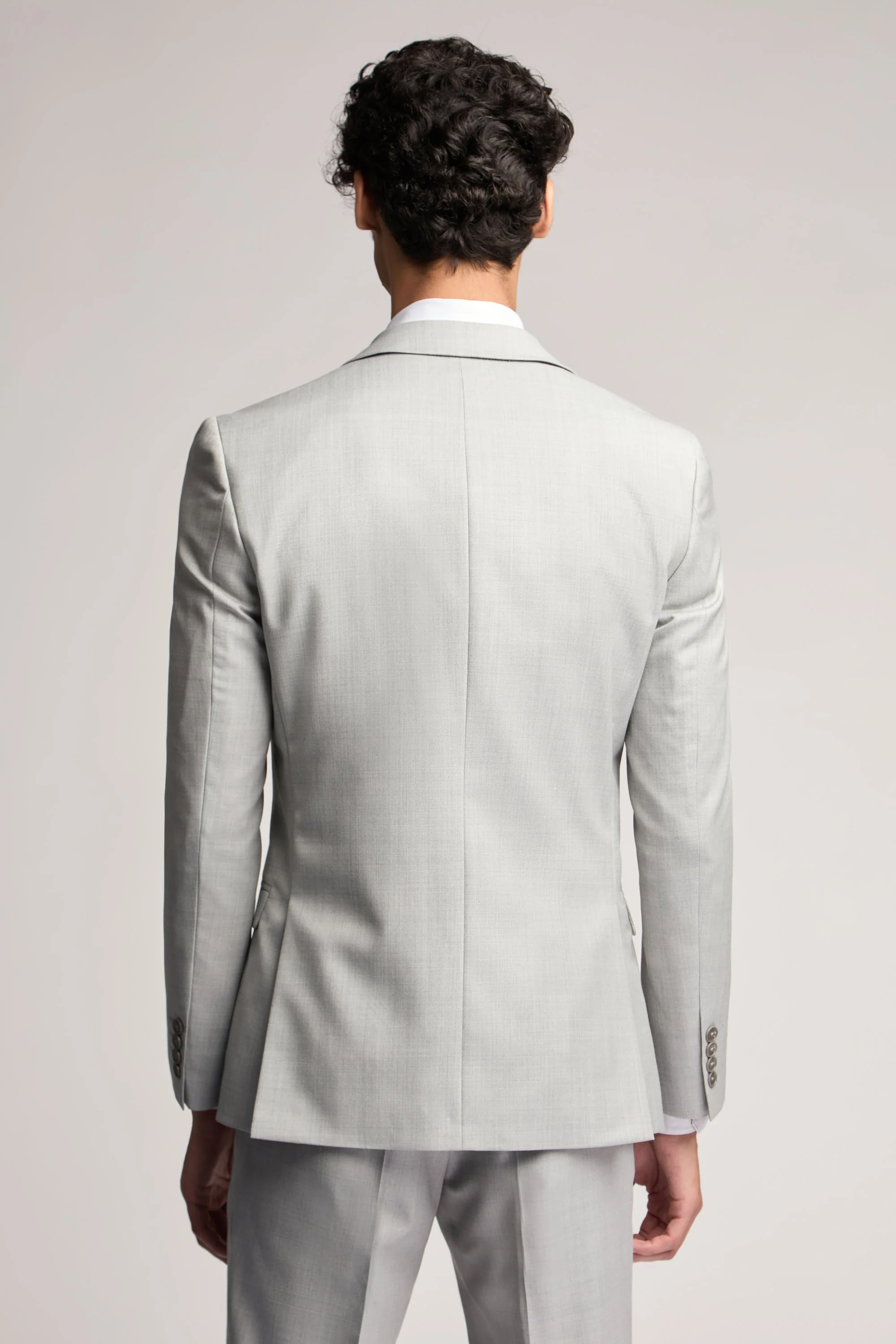 Light Grey Sharkskin Jacket Lt-Grey - Image 4