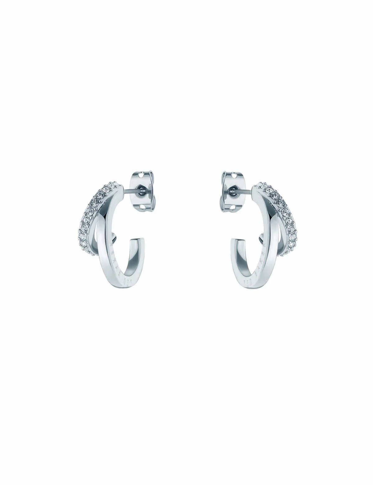 Helias Crystal Double Hoop Earrings Crystal - Image 5
