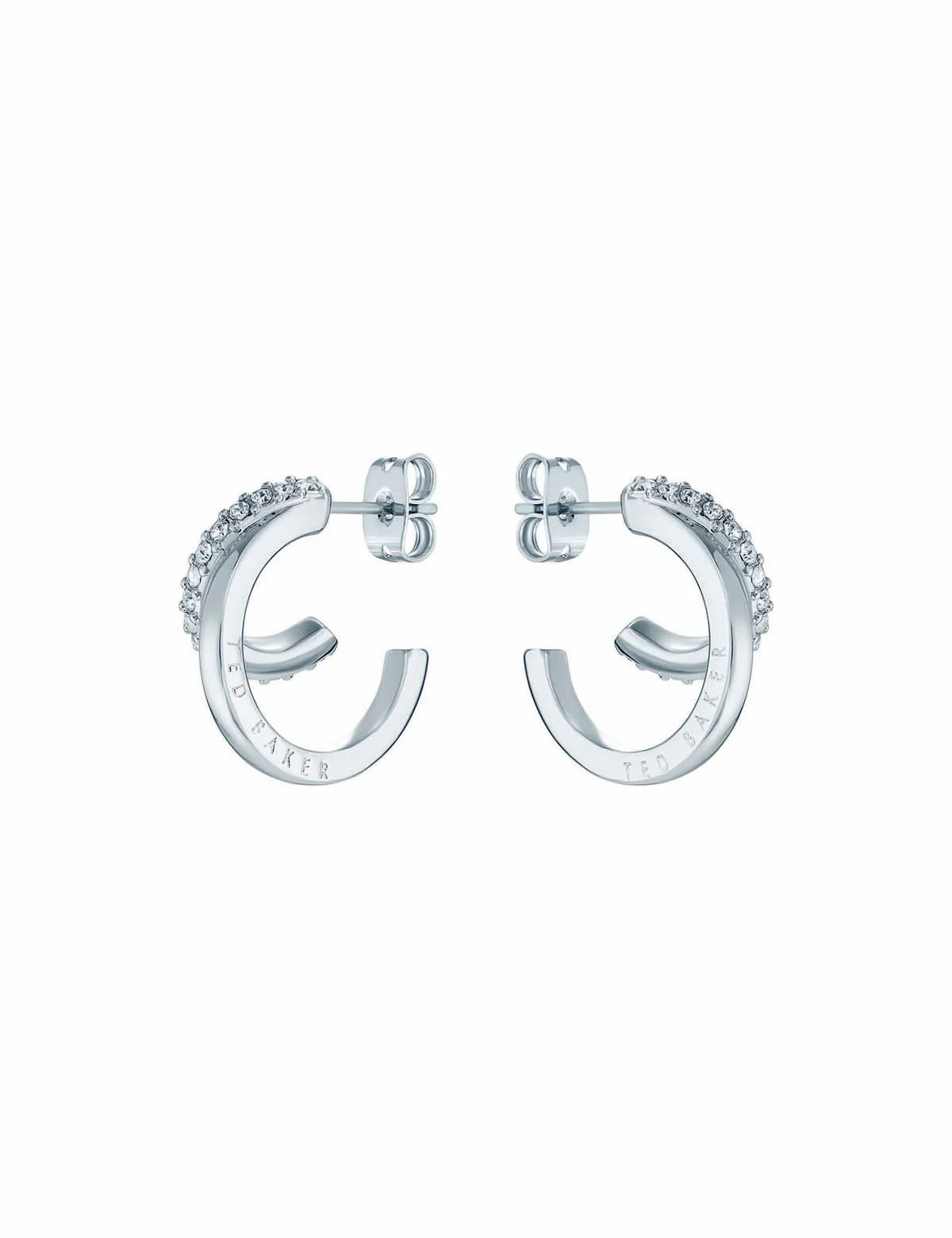 Helias Crystal Double Hoop Earrings Crystal - Image 6