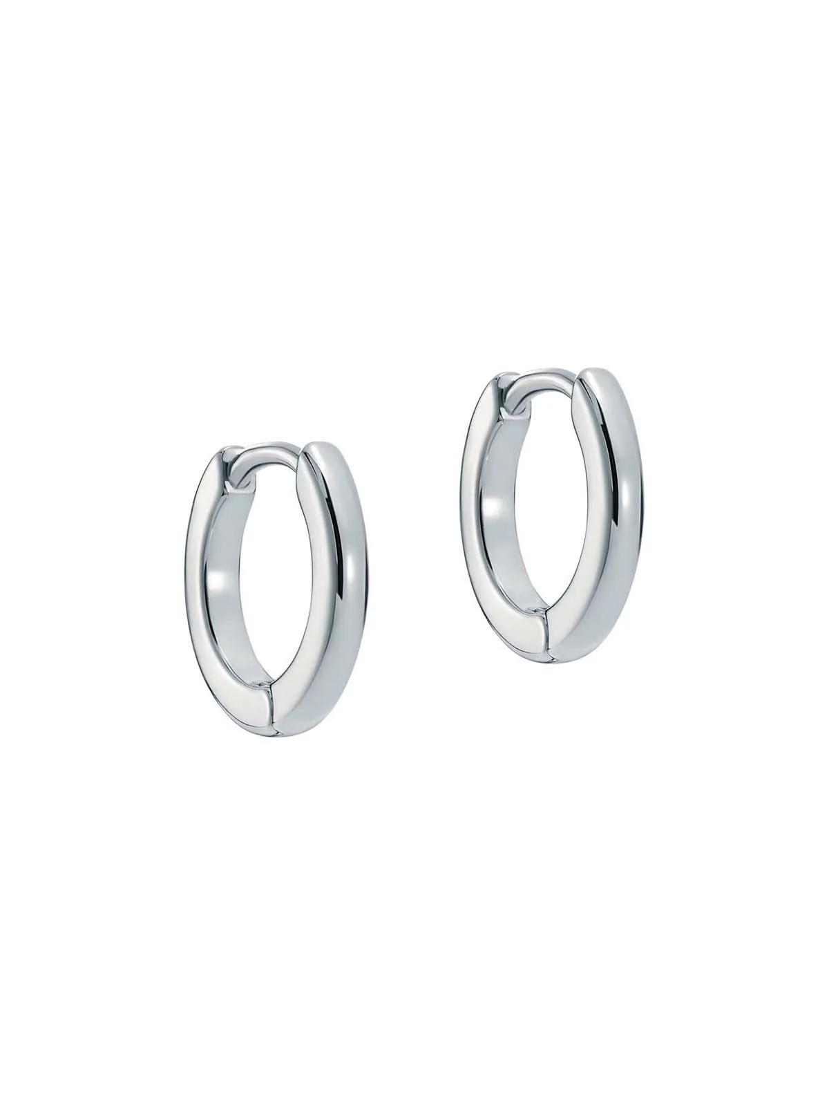 Crislie Logo Hoop Earrings (12Mm) Silver - Image 5