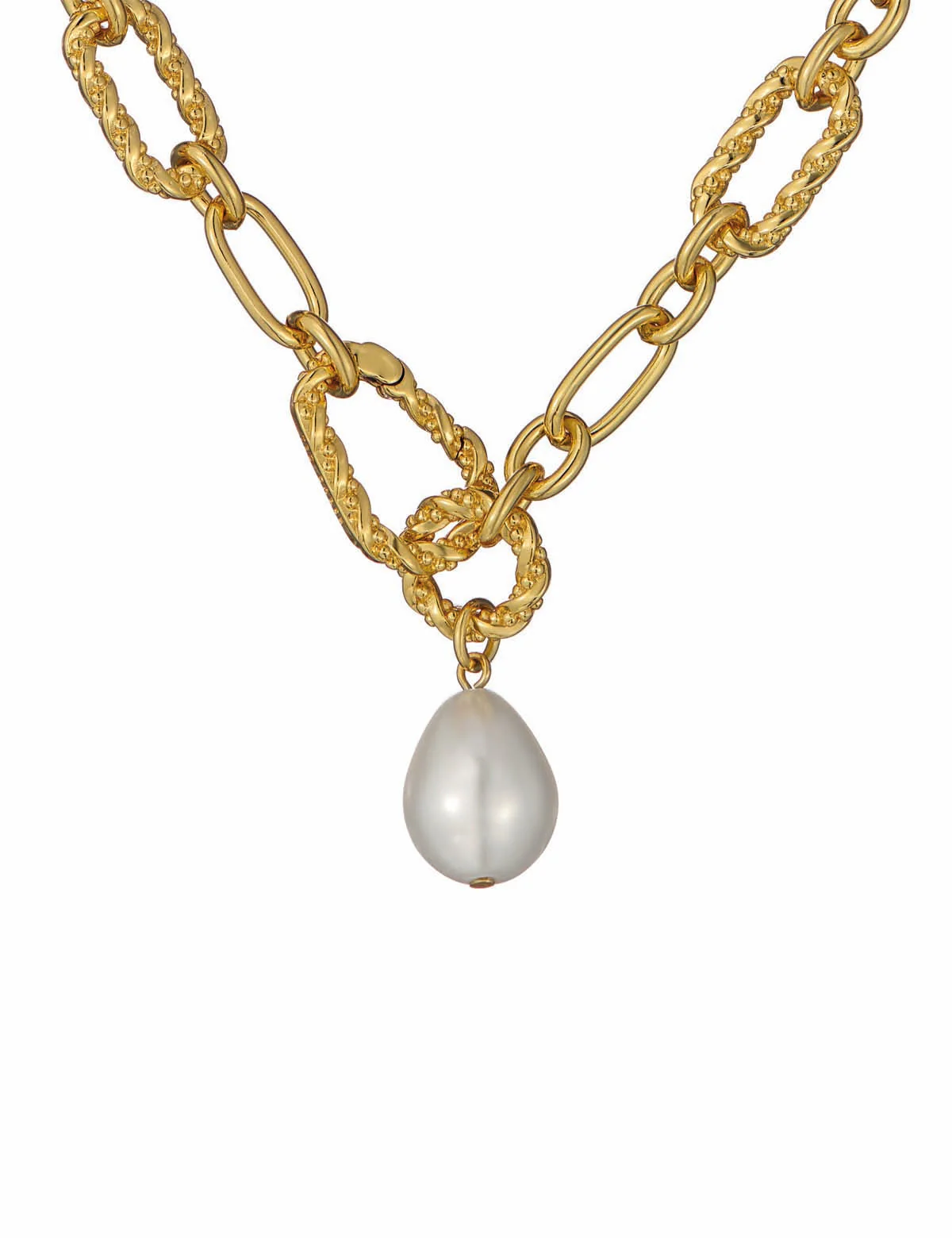 Timora Twisted Pearl Pendant Necklace Pearl - Image 3