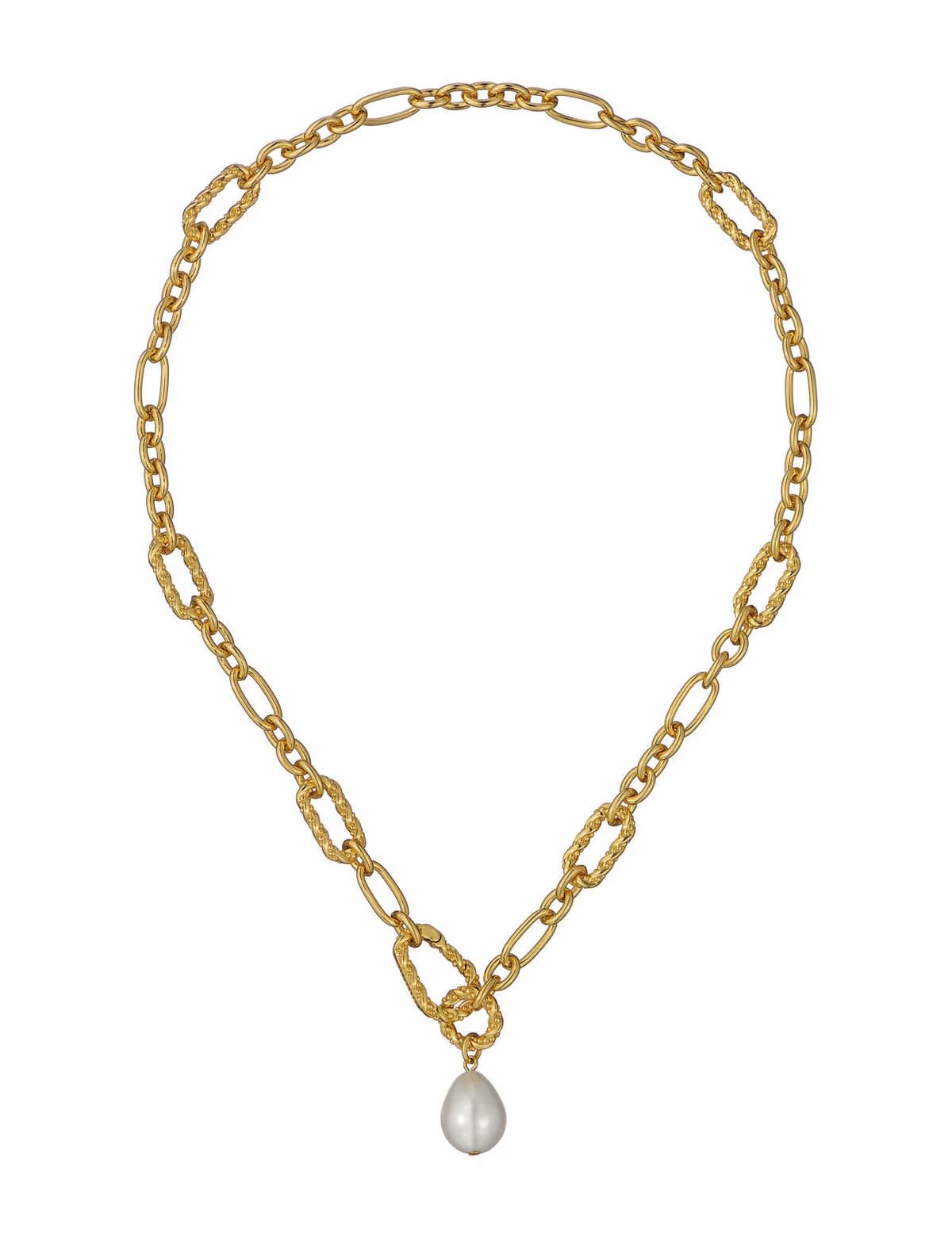 Timora Twisted Pearl Pendant Necklace Pearl - Image 5