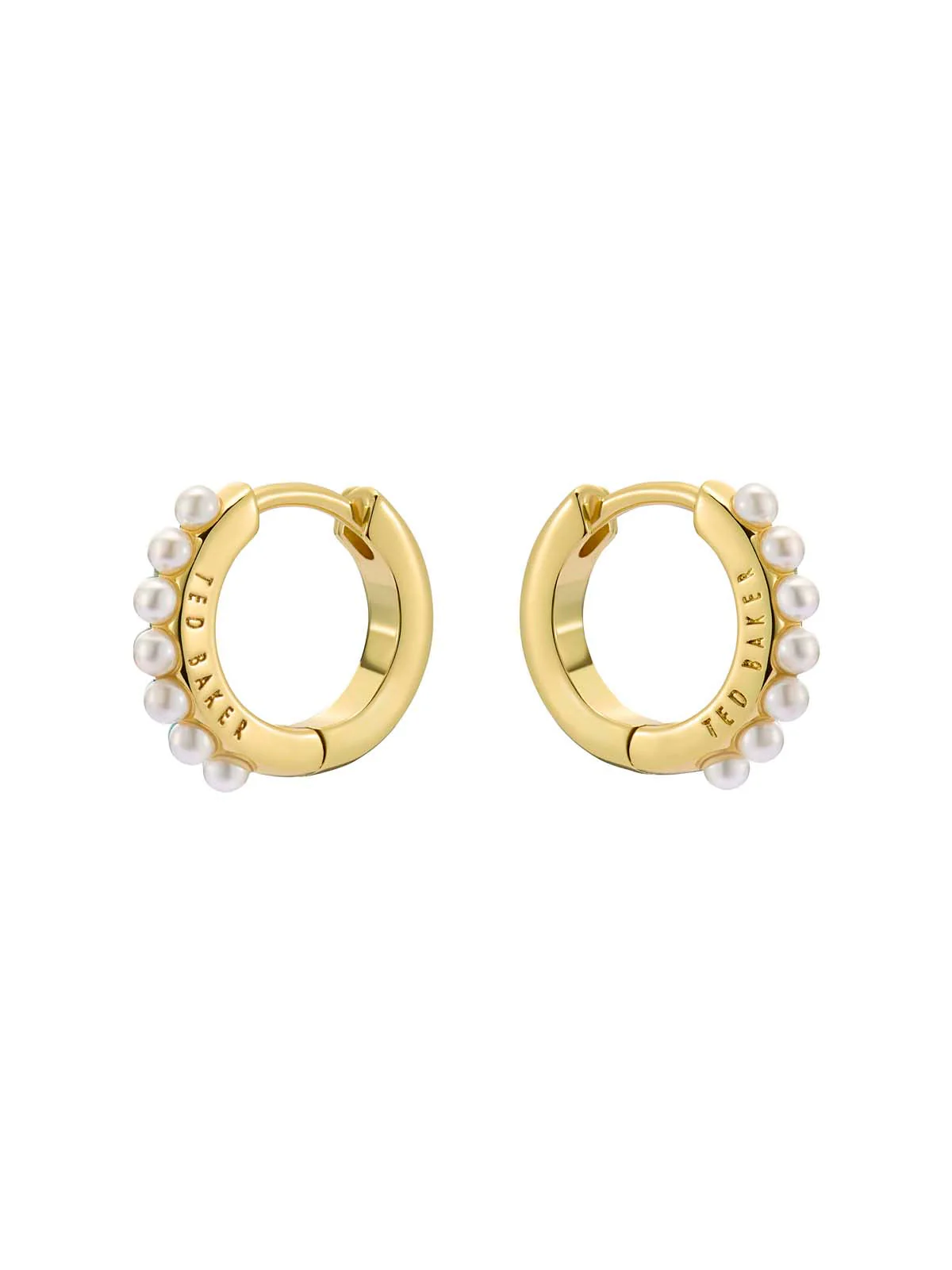 Persia Pearl Huggie Earrings Pearl - Image 5