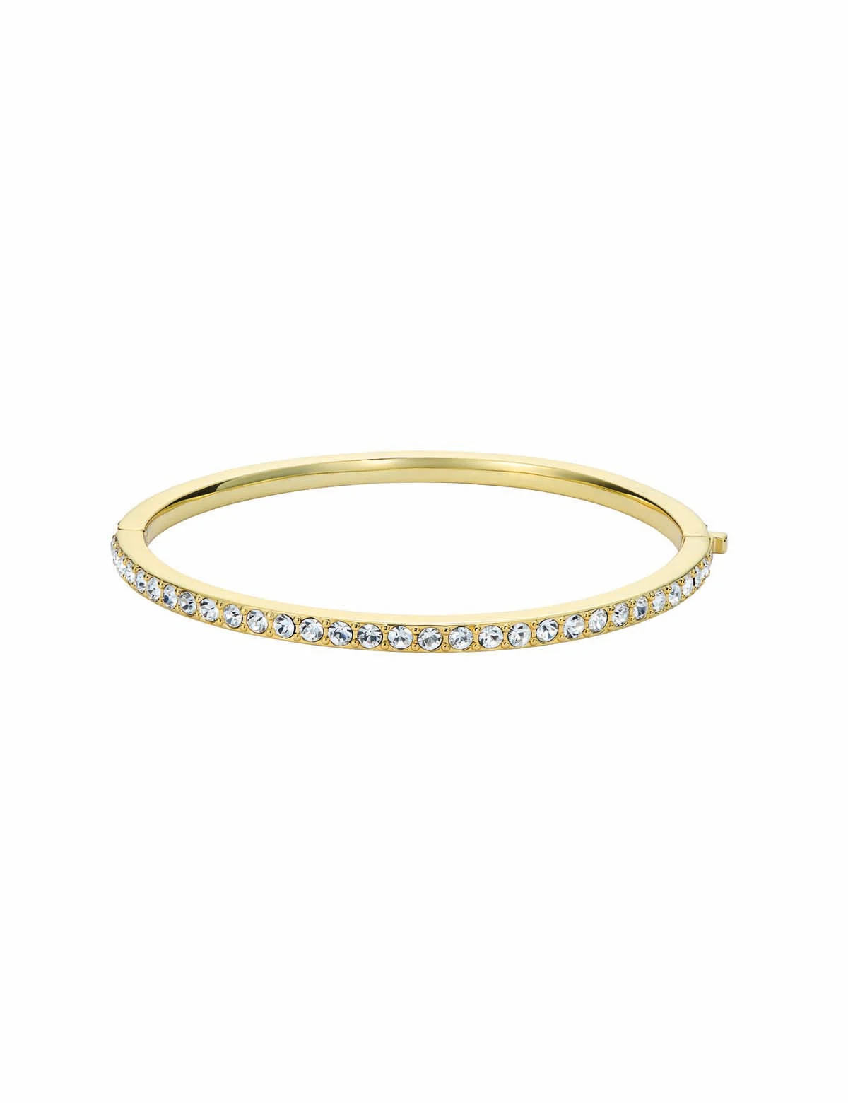 Claudia Narrow Crystal Hinged Bangle Bracelet Crystal - Image 6